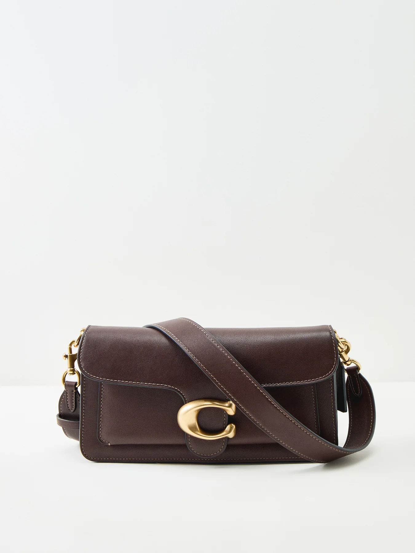 Tabby Soft Grain Leather Shoulder Bag 26 Brown - Image 6