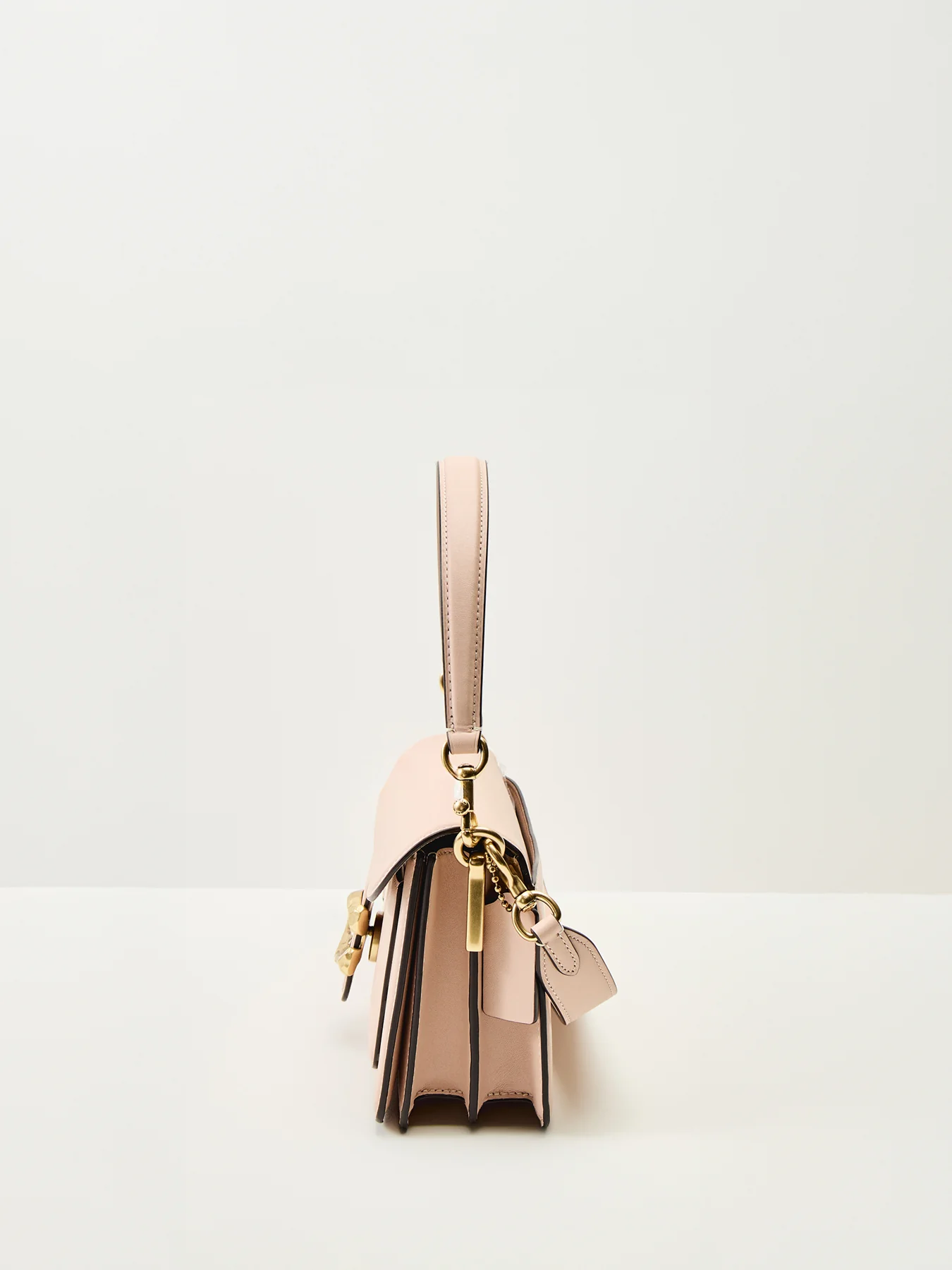 Tabby Shoulder Bag 26 with Hammered C Hardware Cream - Image 4