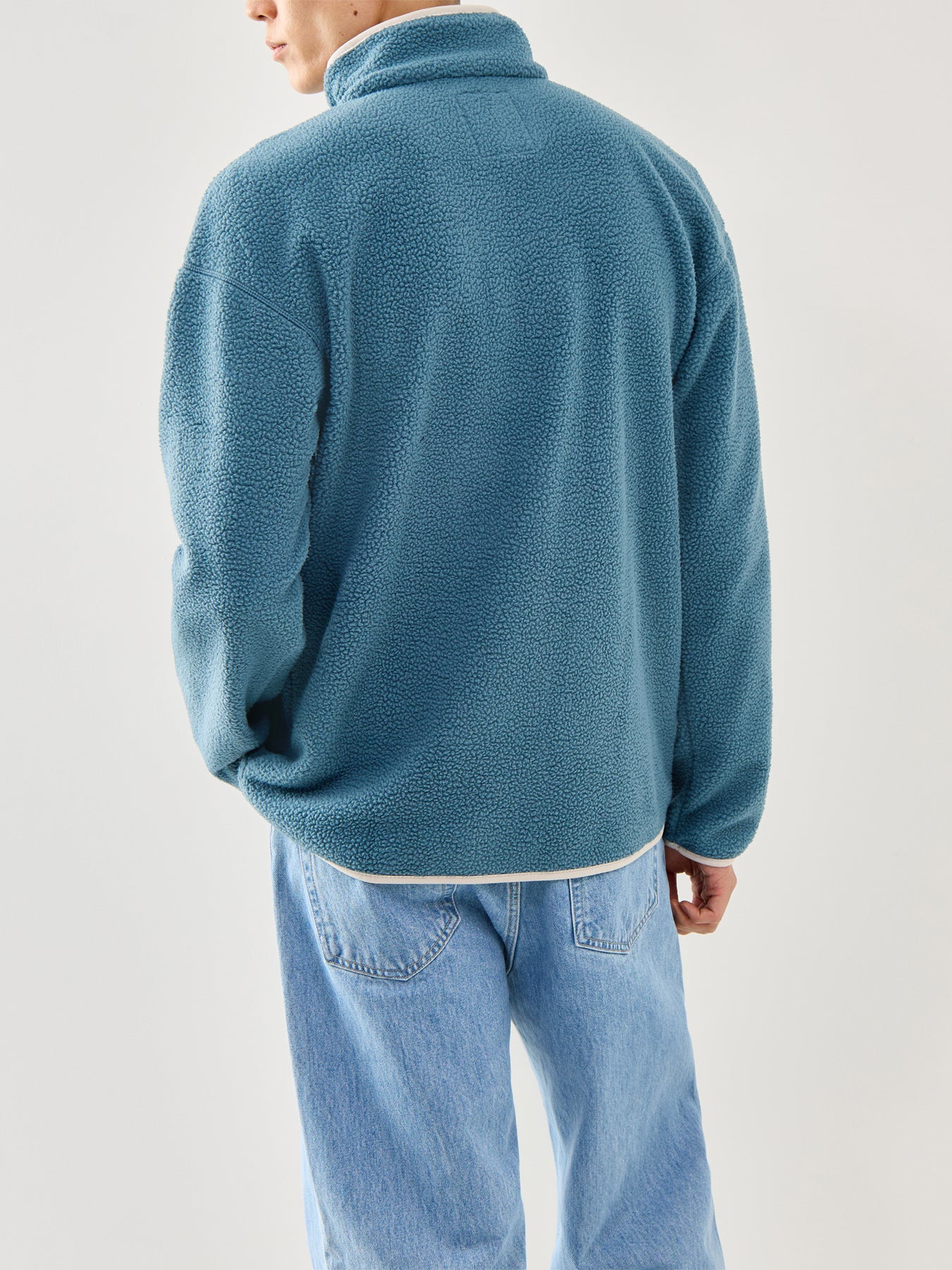 Helvetia II Half Snap Sweatshirt Blue - Image 5