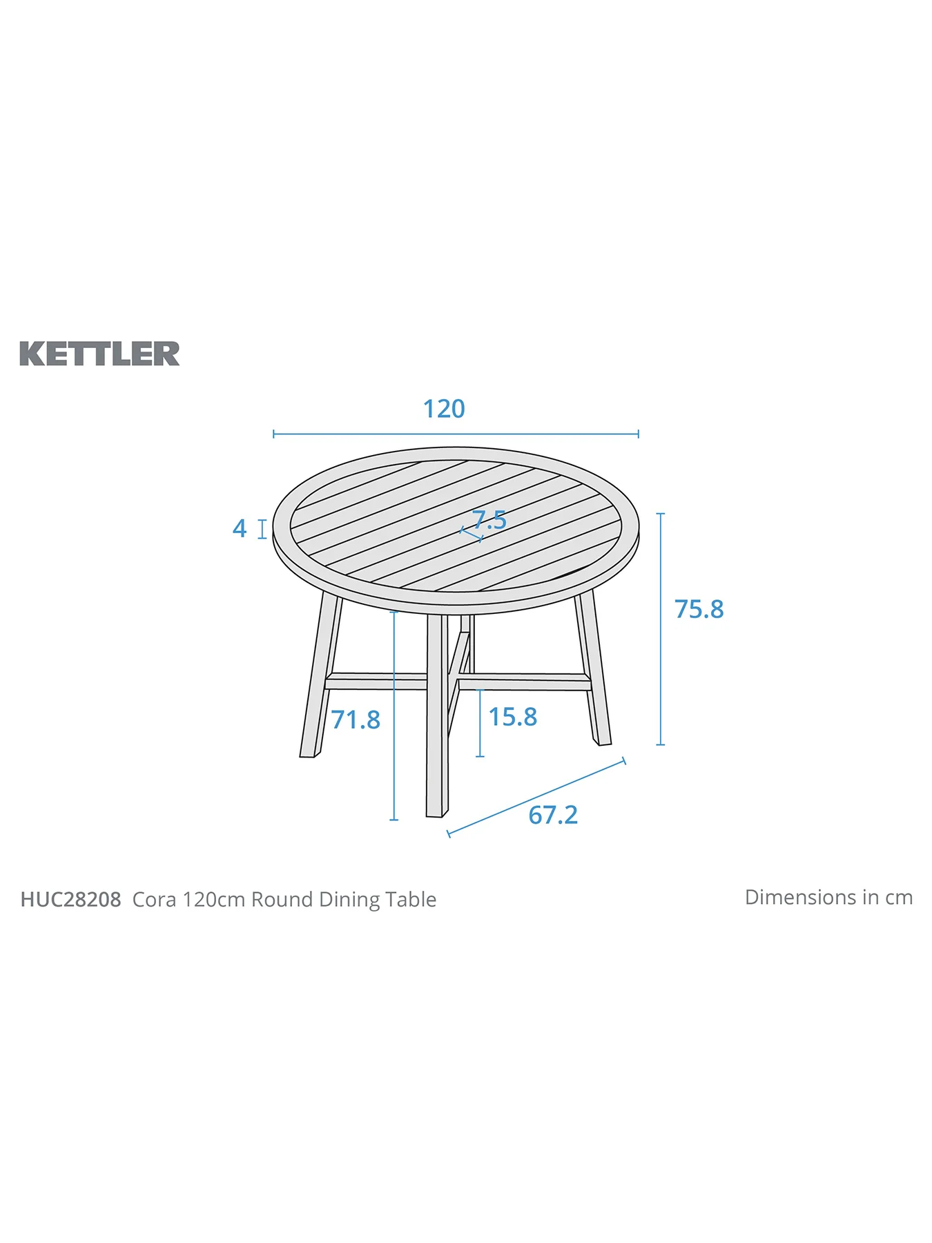 Cora Rope 4-Seater Garden Dining Set Cream - Image 5