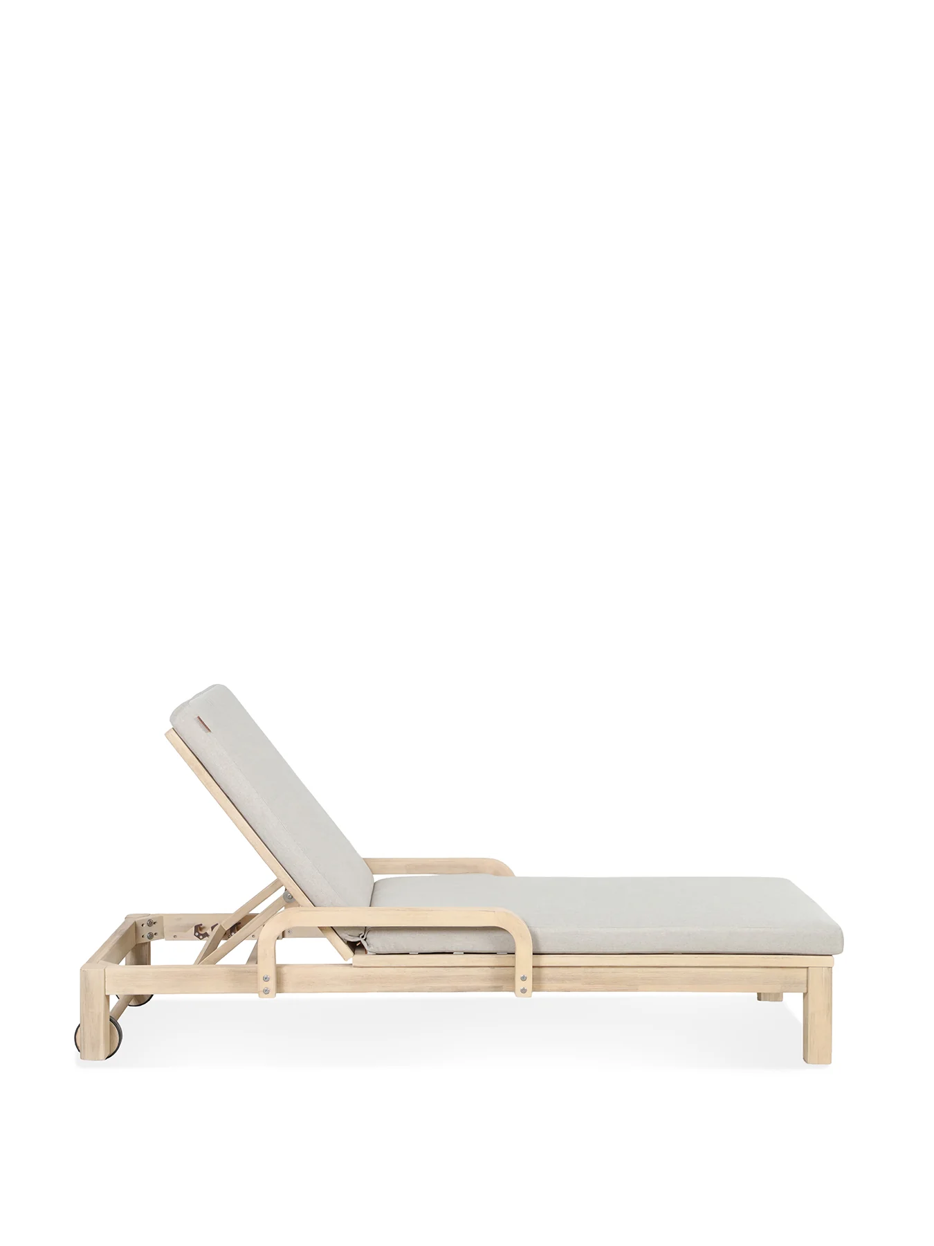 Cora Rope Garden Sun Lounger Cream - Image 3