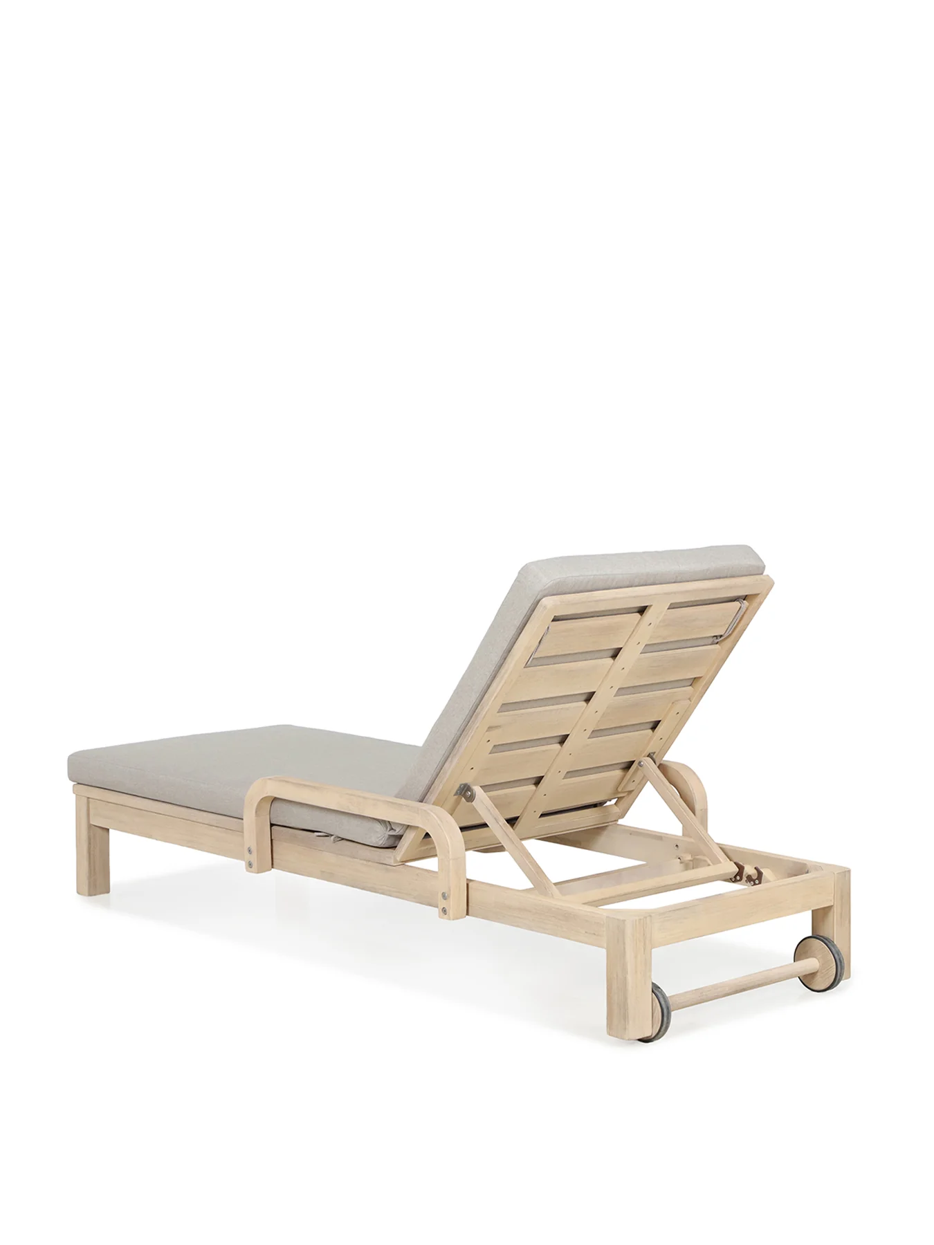 Cora Rope Garden Sun Lounger Cream - Image 4