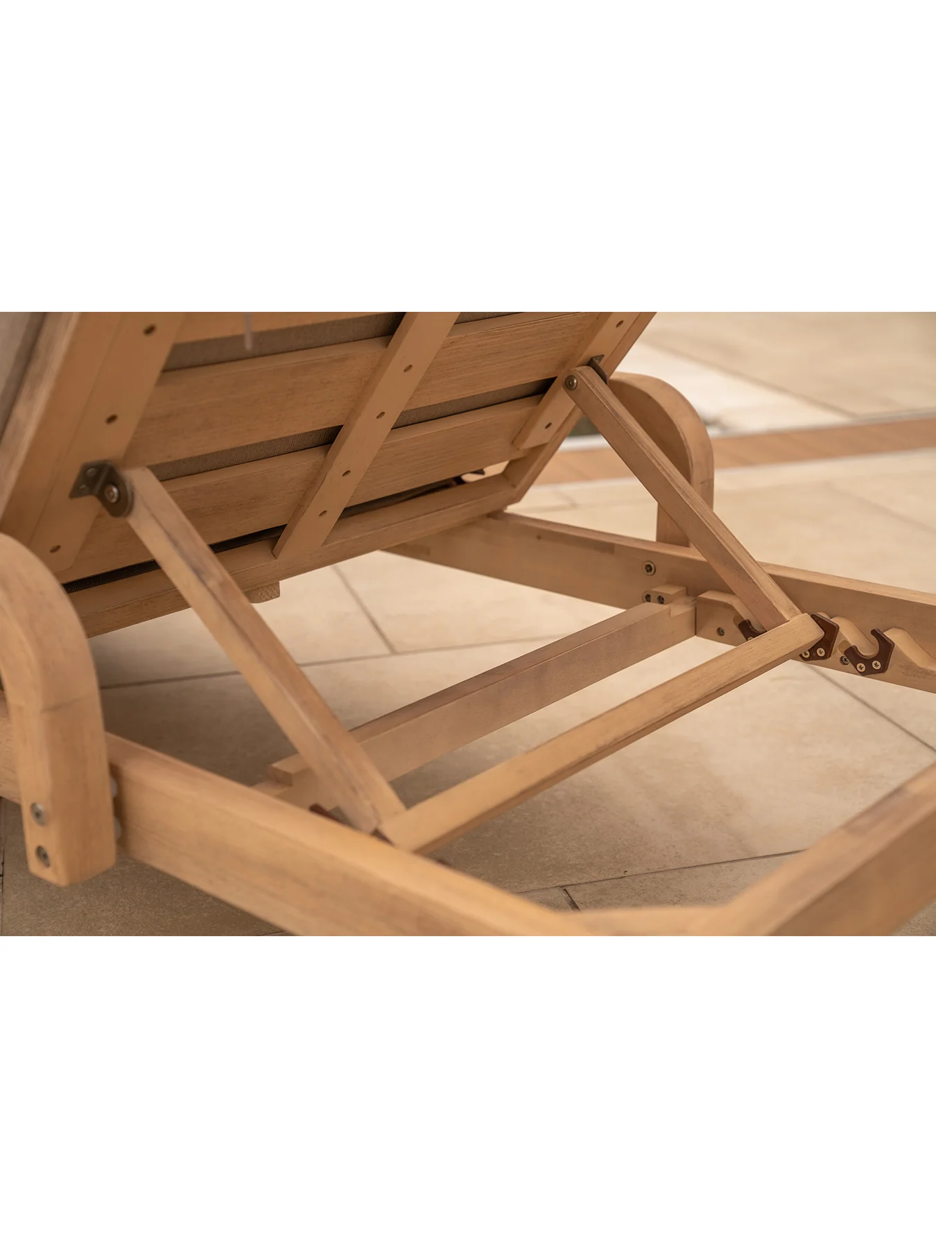 Cora Rope Garden Sun Lounger Cream - Image 6