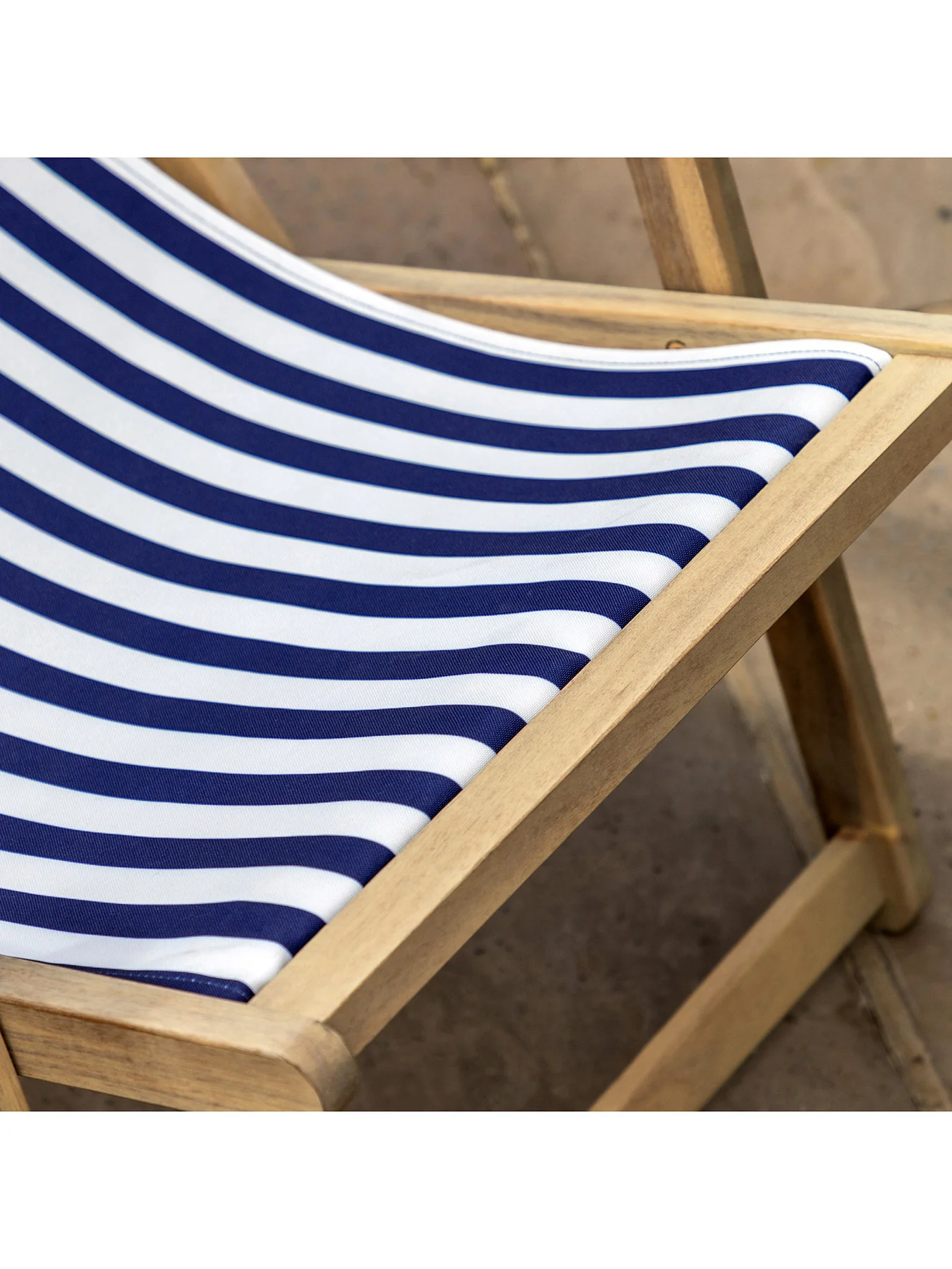Creta Deck Chair Navy Stripe - Image 4