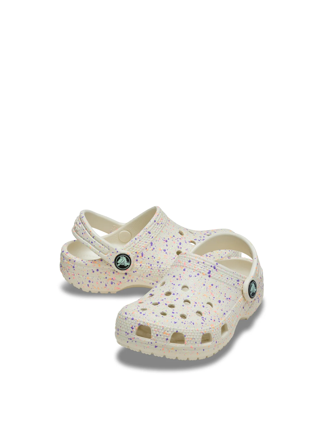 Kids' Glow Paint Splatter Clogs White - Image 2