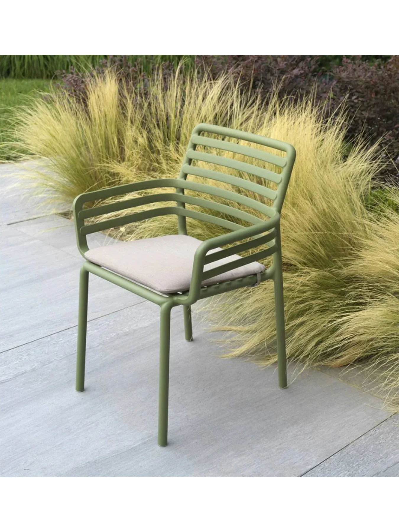 Cube Tortora Table & 4 Doga Agave Armchairs - Image 2