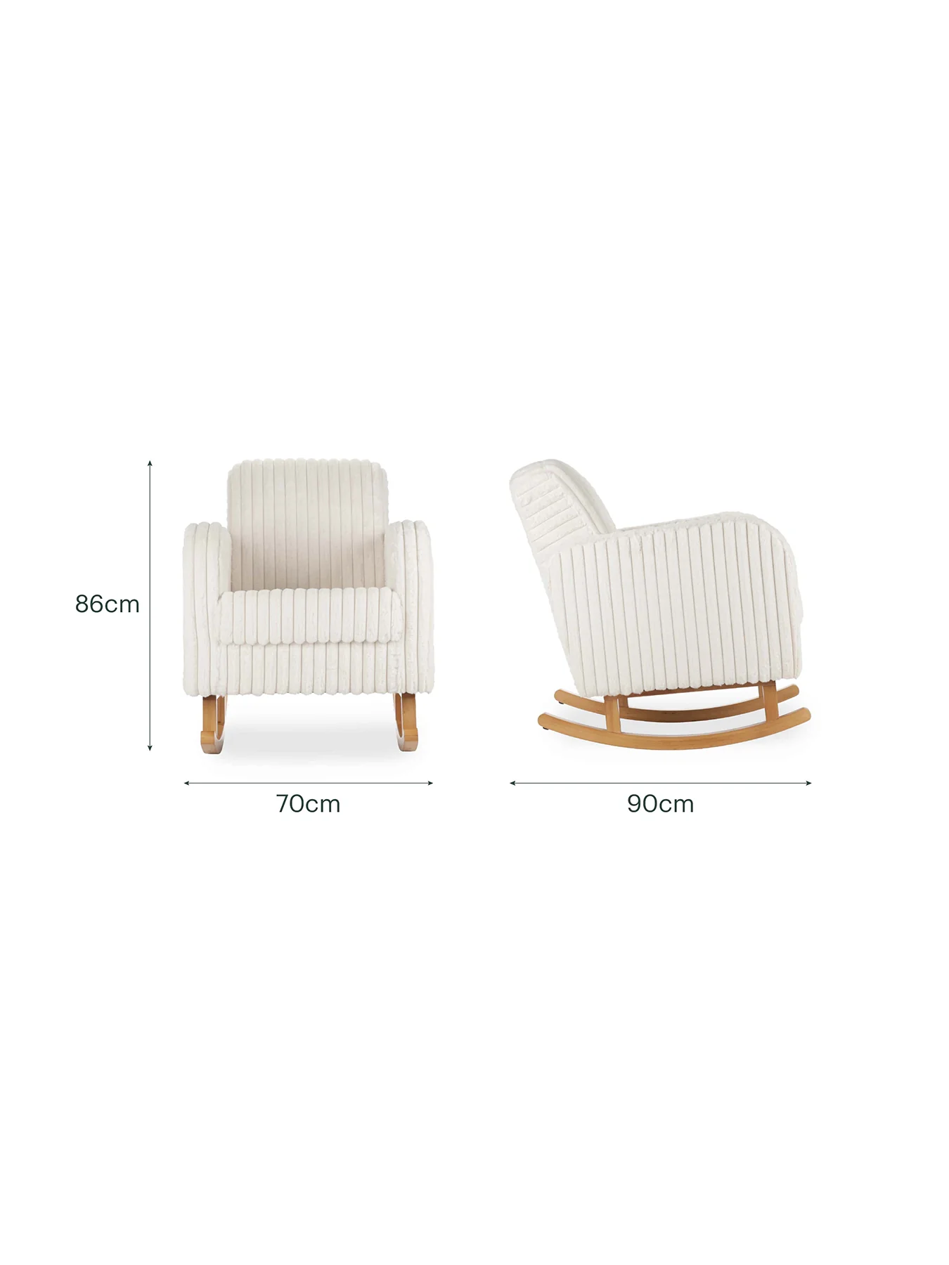 Etta Nursing Chair Faux Fur Cream - Image 4