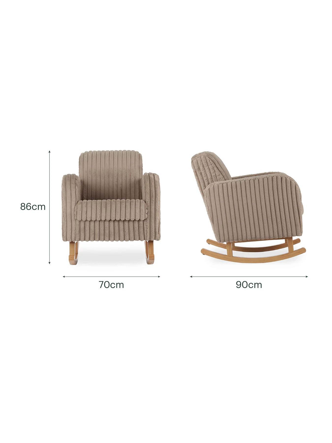Etta Nursing Chair Faux Fur Mink - Image 3