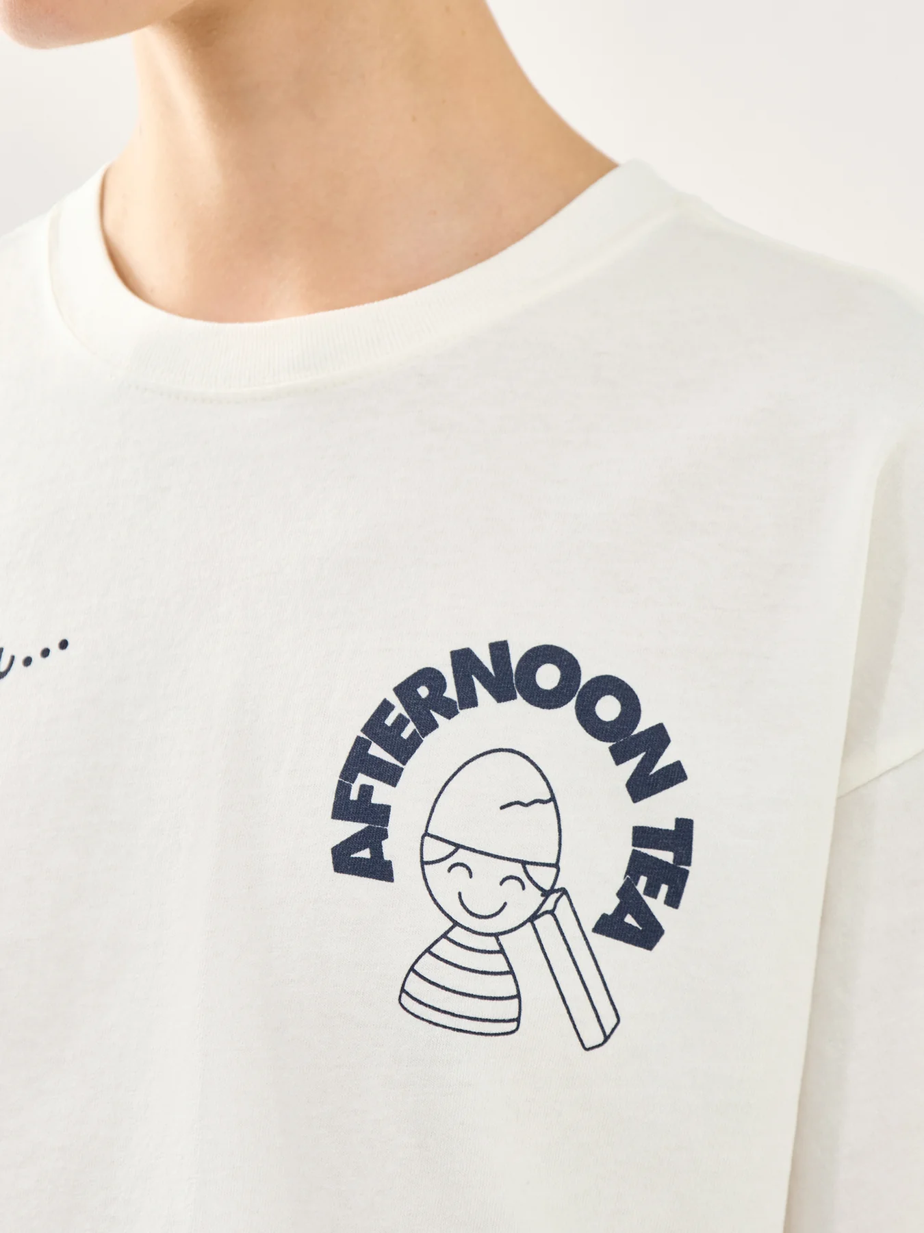 Afternoon Tea Boyfriend T-Shirt White - Image 3