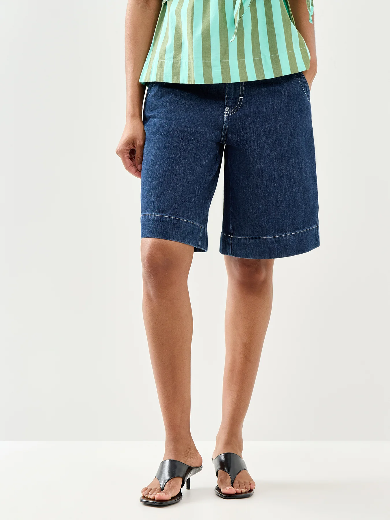 Annie Denim Shorts Indigo - Image 4