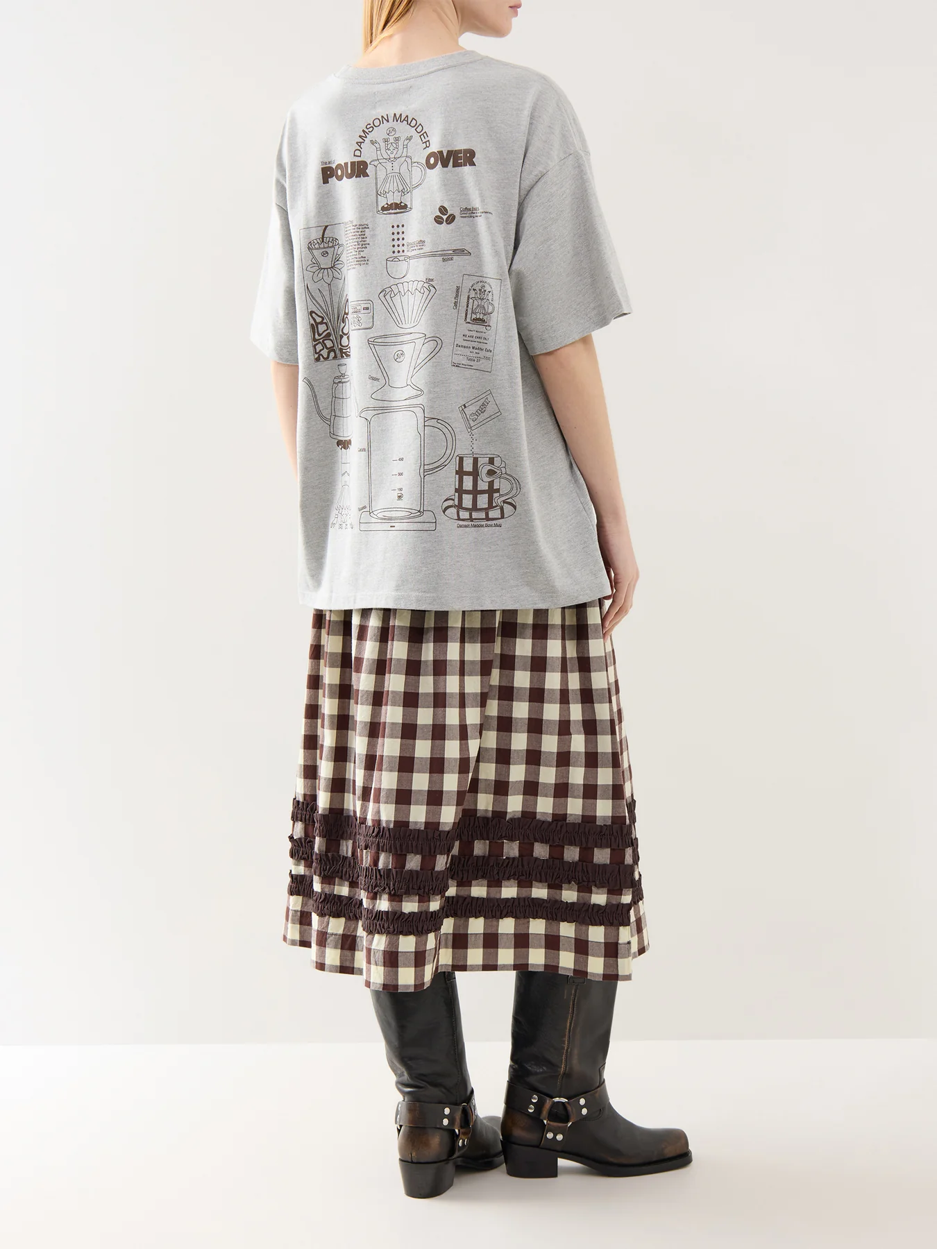 Ava Ruffle Midi Skirt Black - Image 2