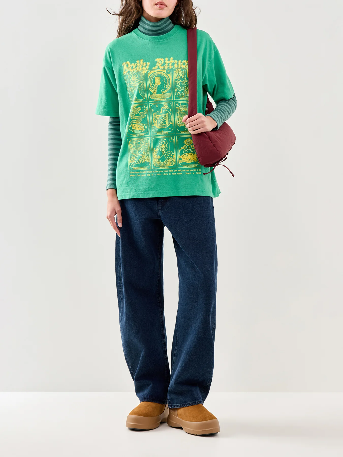 Daily Rituals Graphic T-Shirt Green - Image 2