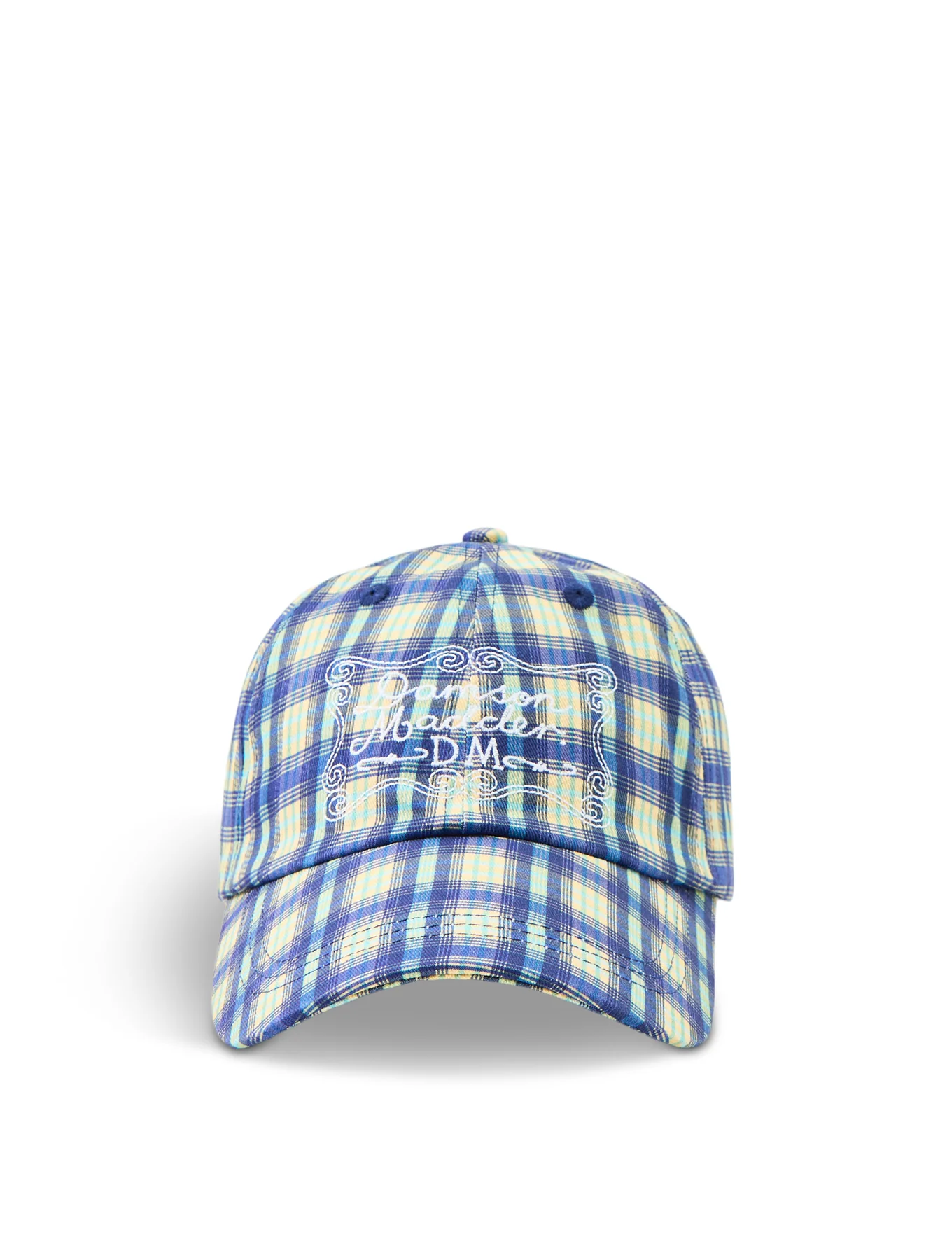 Cotton Check Cap Blue