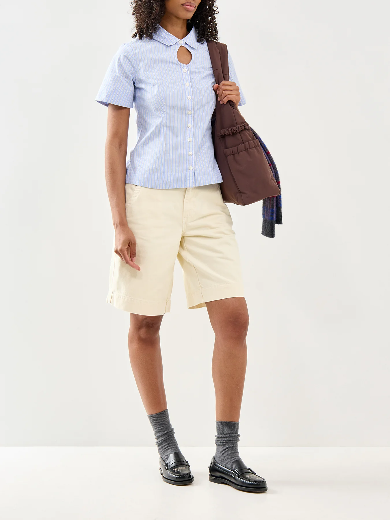 Ebba Stripe Shirt Blue - Image 2