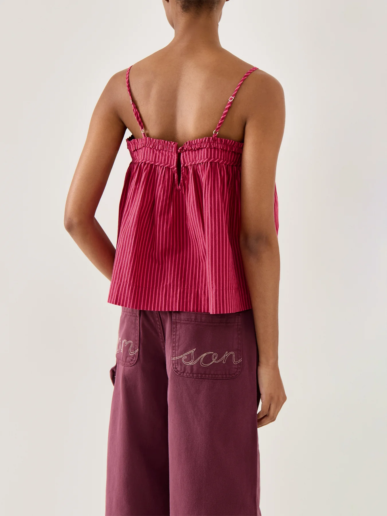 Flynn Cami Cotton Berry Business - Image 5