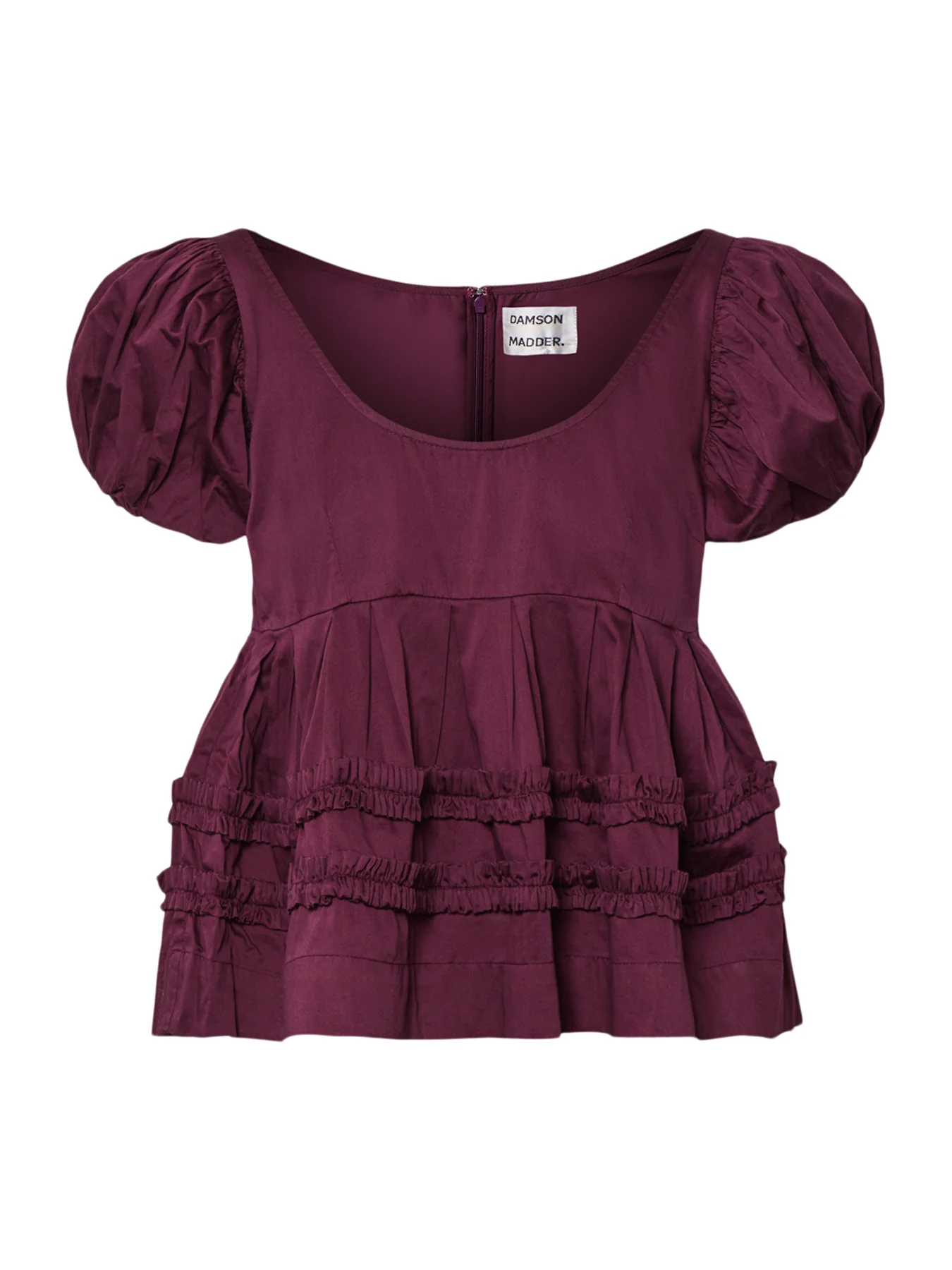 Joy Ruffle Detail Blouse Burgundy