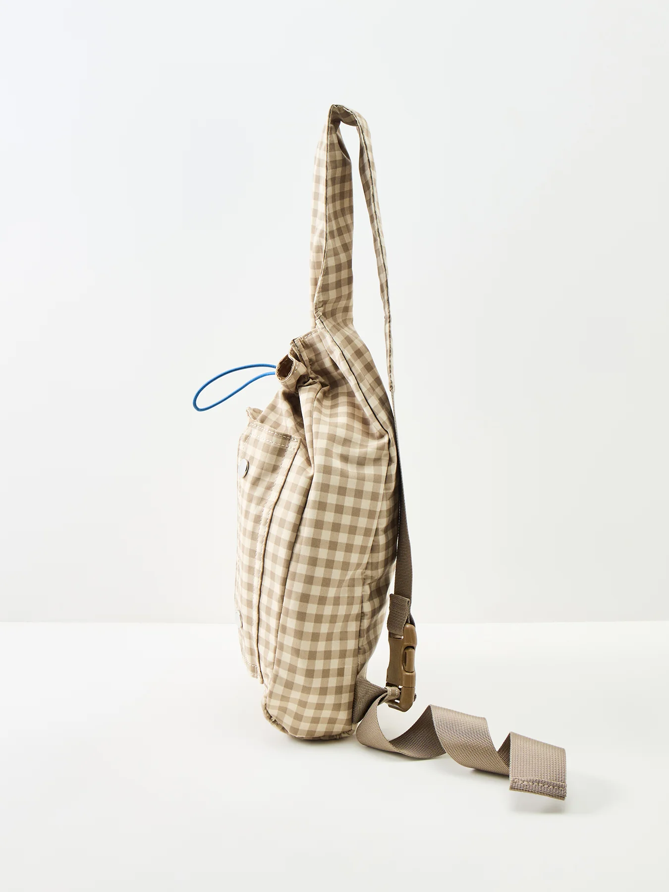 Matilda Gingham Crossbody Bag Brown - Image 3