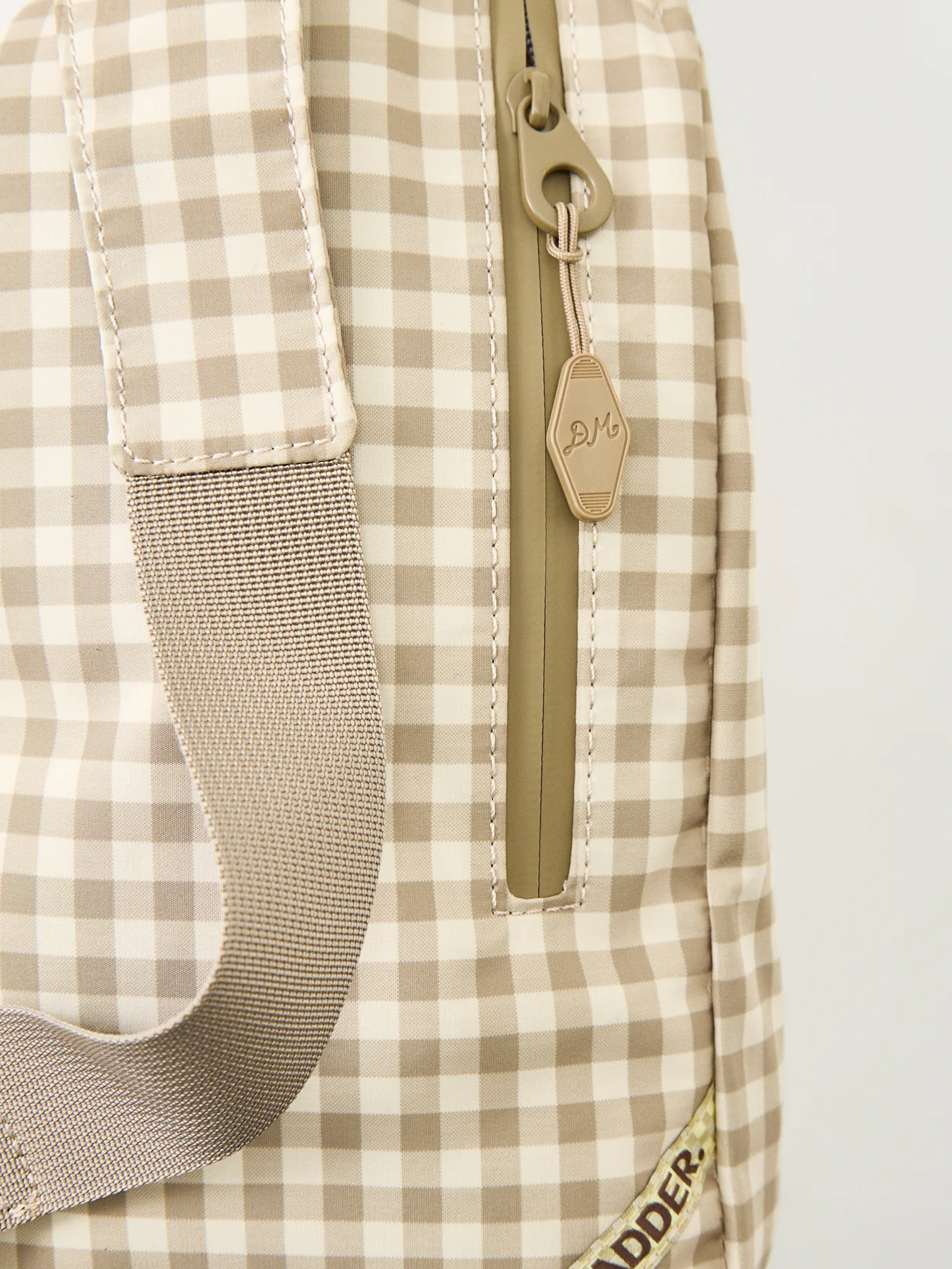 Matilda Gingham Crossbody Bag Brown - Image 5
