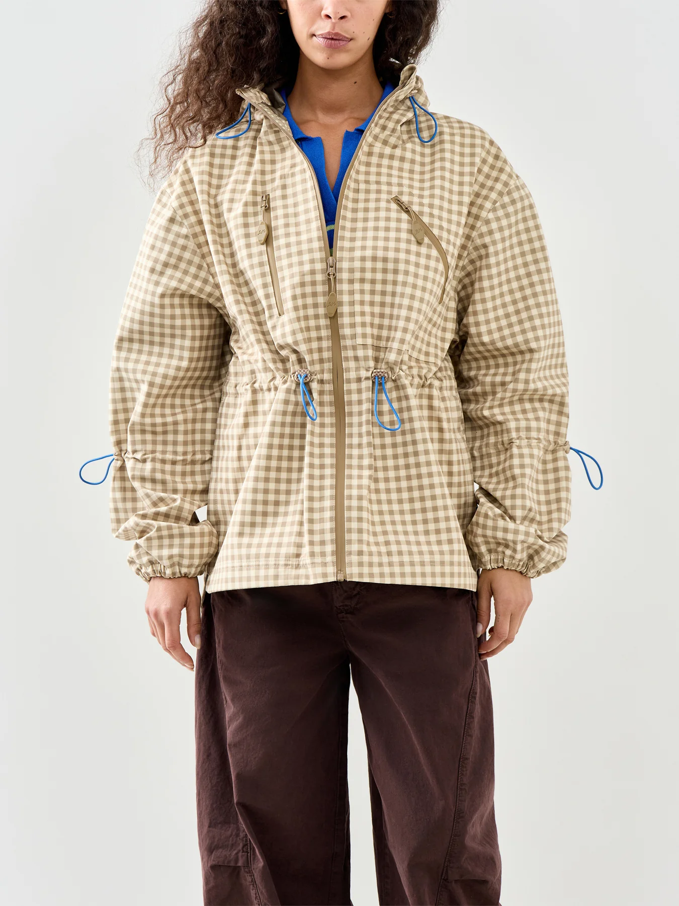 Matilda Raincoat Gingham Beige - Image 4