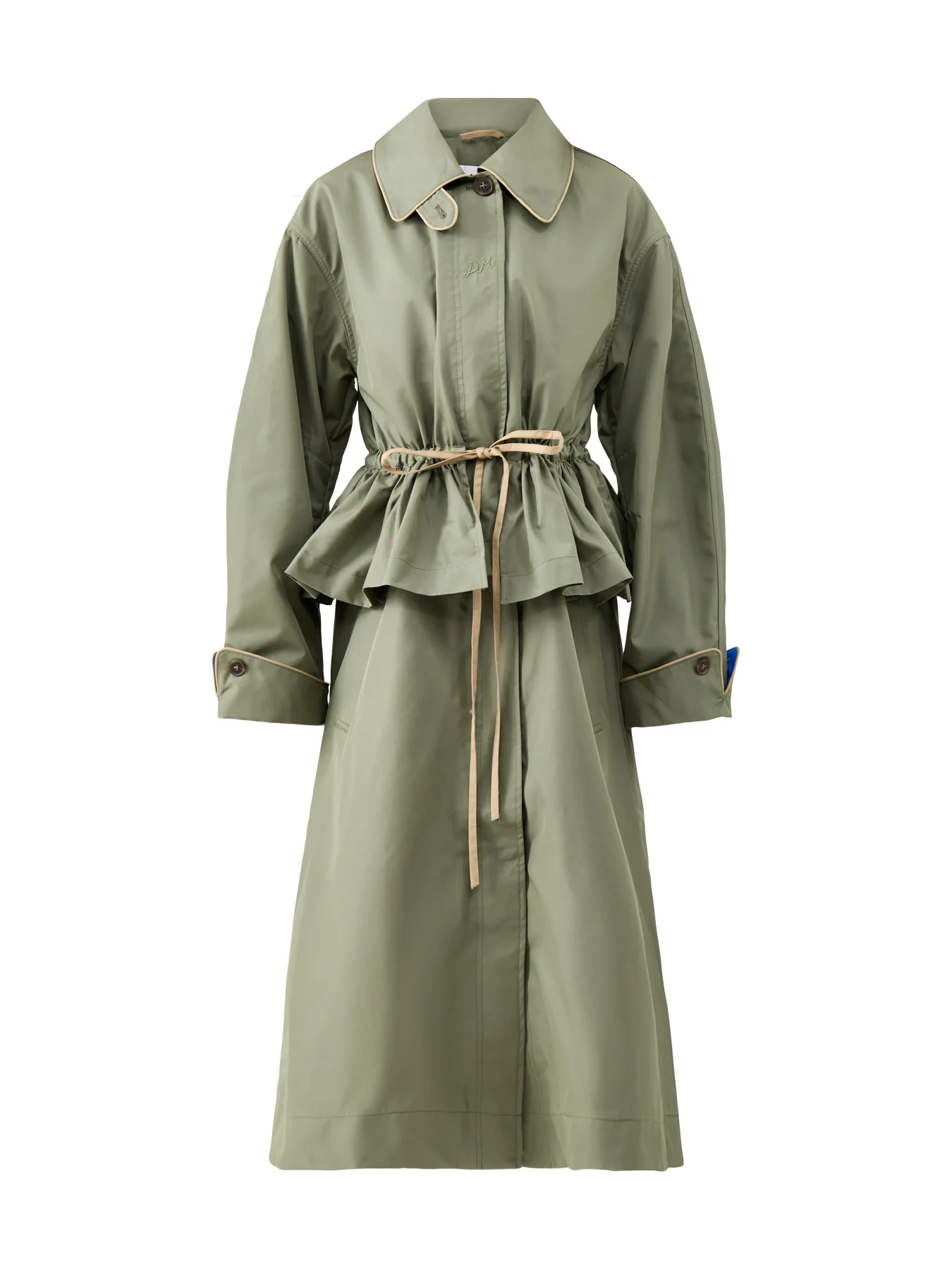 Myrtle Cotton Trench Coat Green