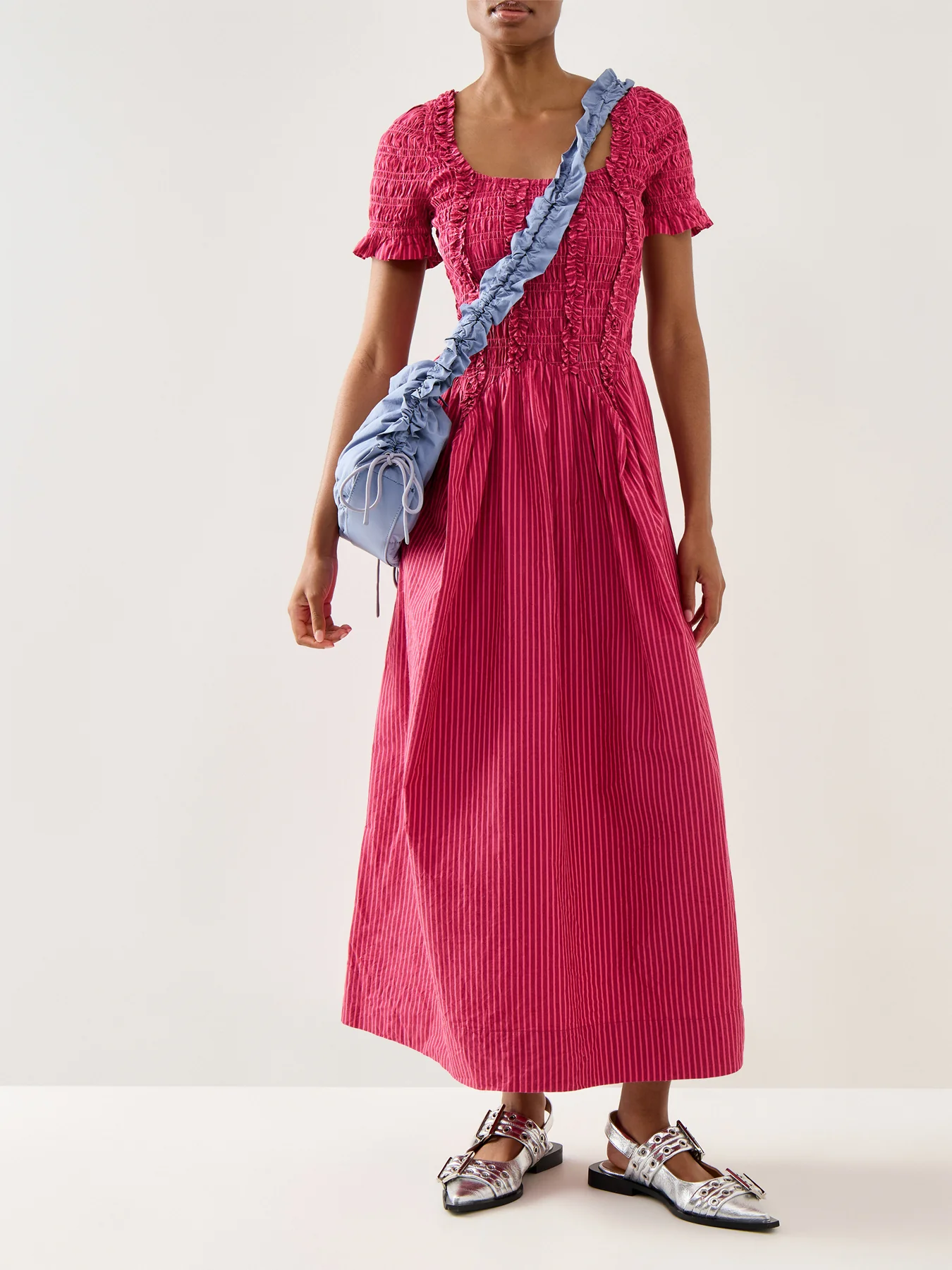 Raphaela Ruffle Midi Dress  Berry Business - Image 2