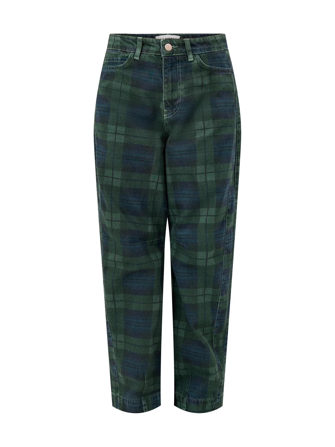 Neve Overdyed Check Jeans Navy
