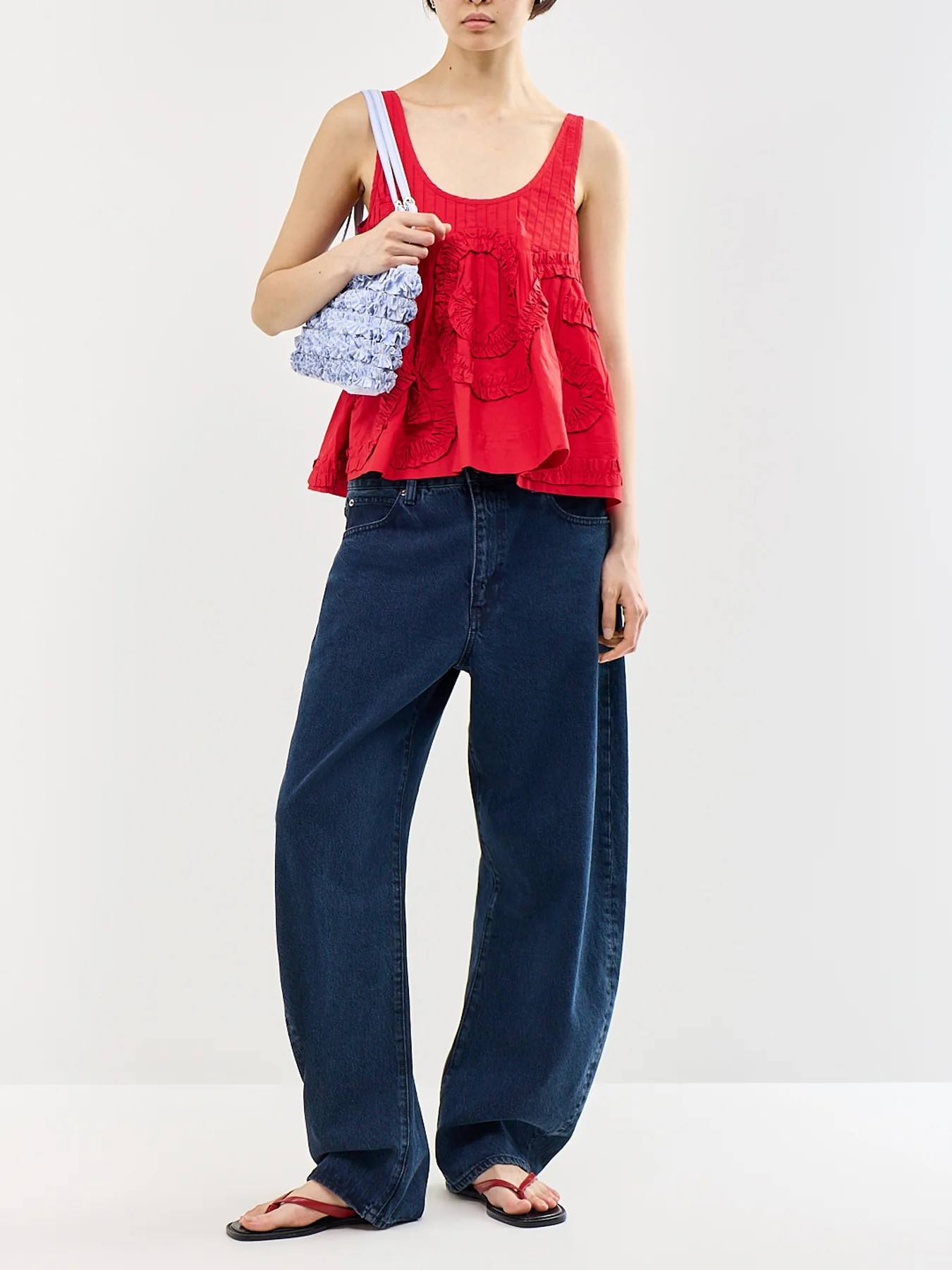 Stella Ruffle Cami Red - Image 2