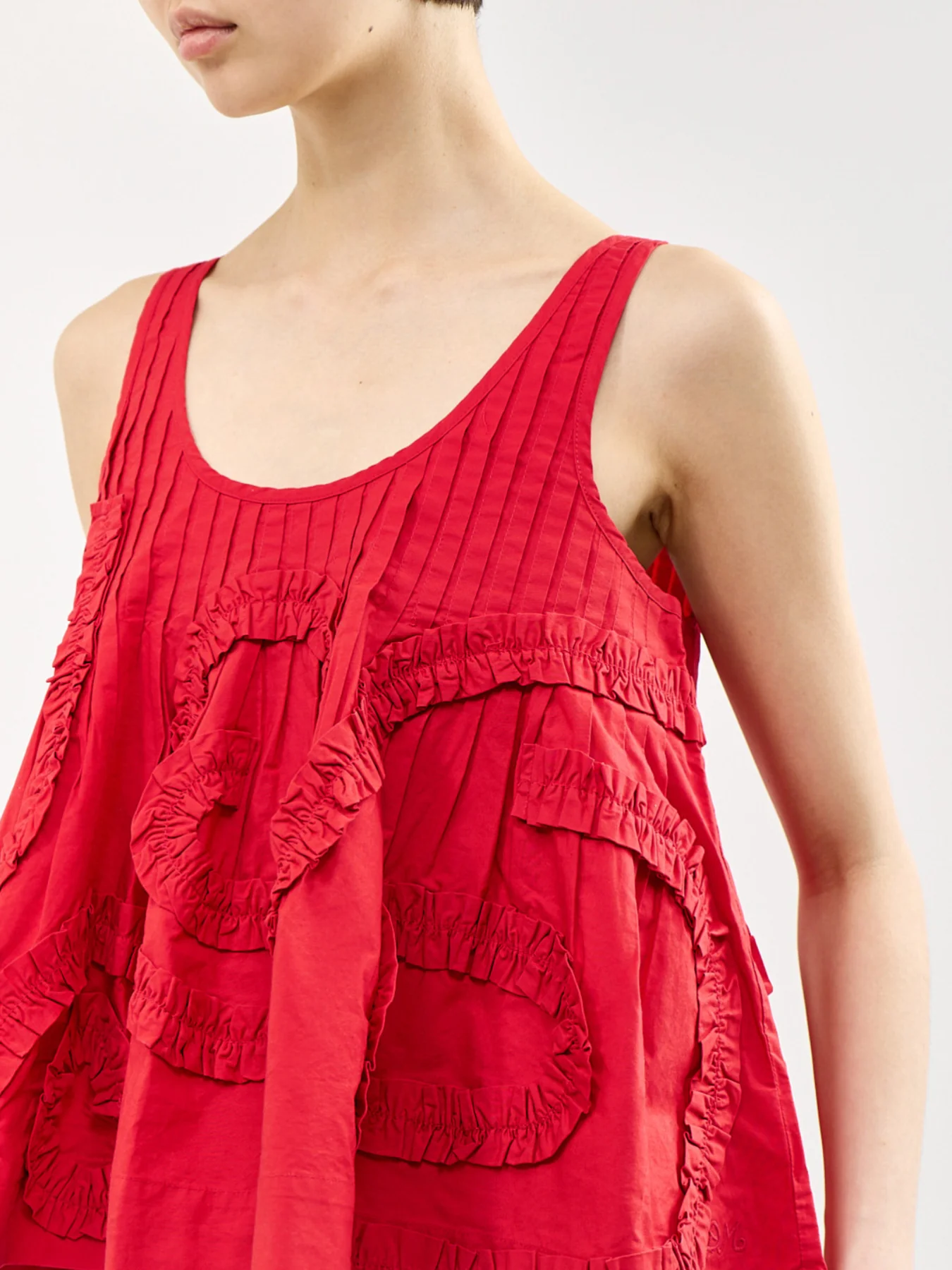 Stella Ruffle Cami Red - Image 3