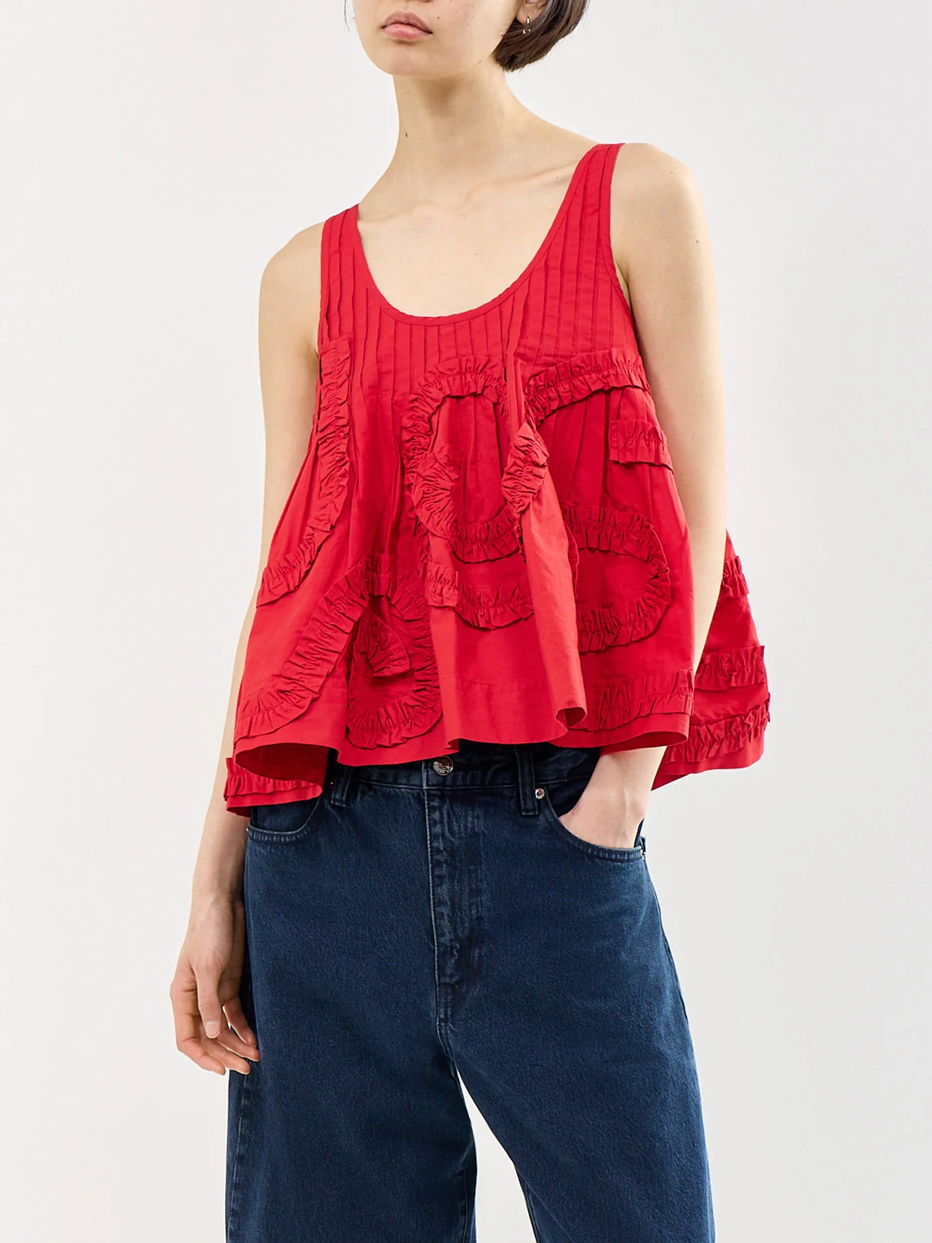 Stella Ruffle Cami Red - Image 4