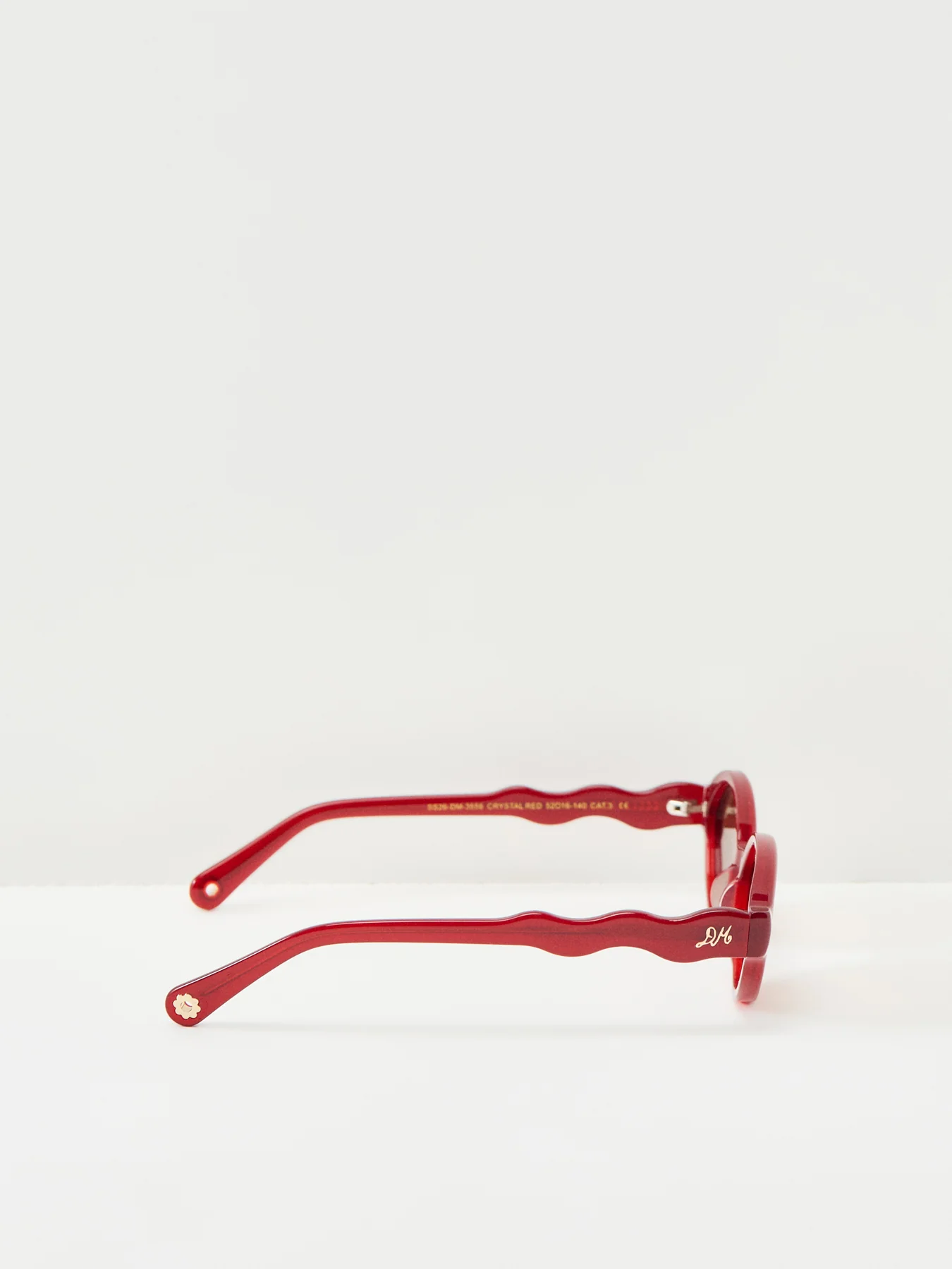 Wave Temple Sunglasses Red - Image 2