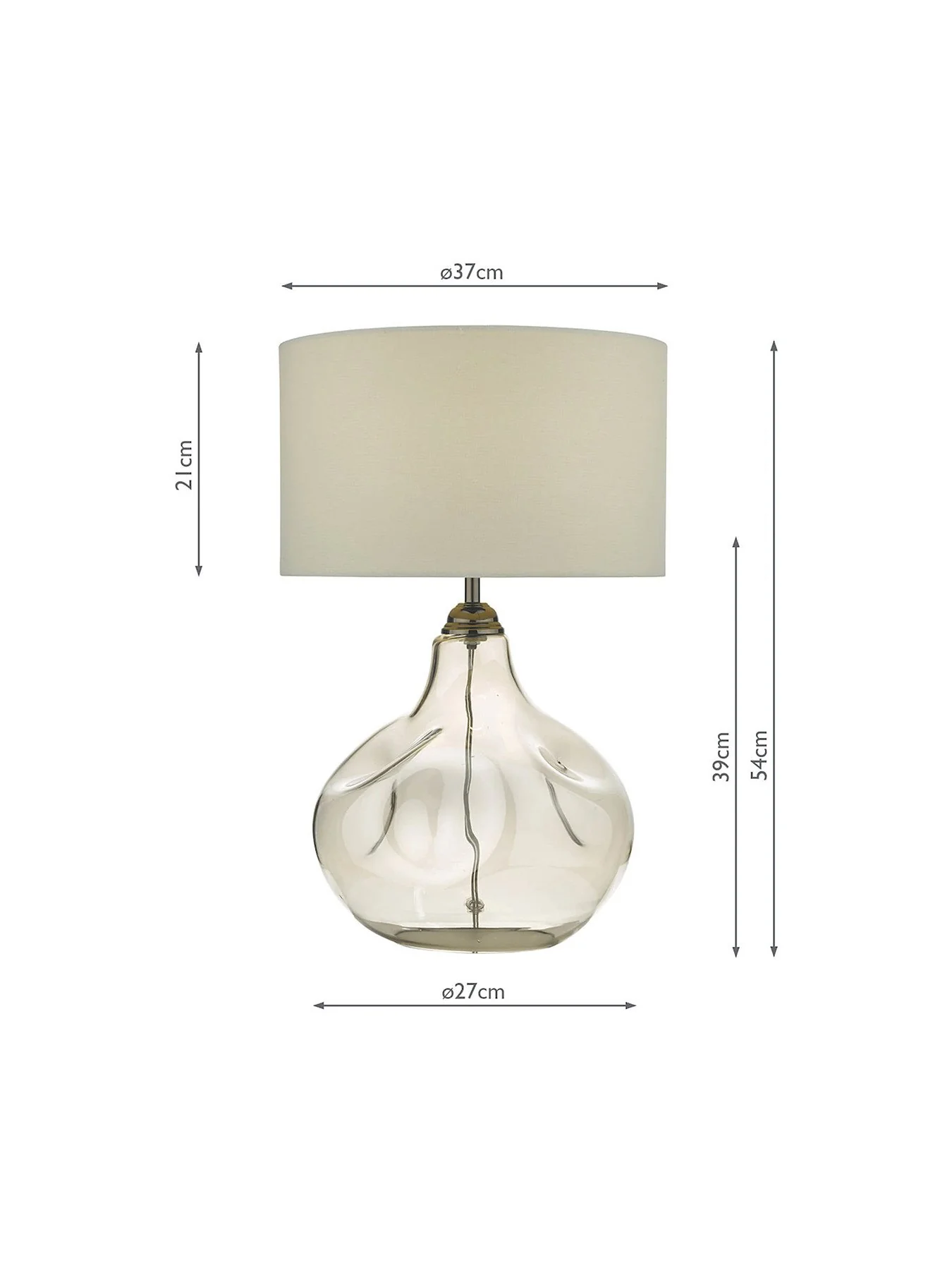 Esarasa Table Lamp Smoked Glass - Image 2