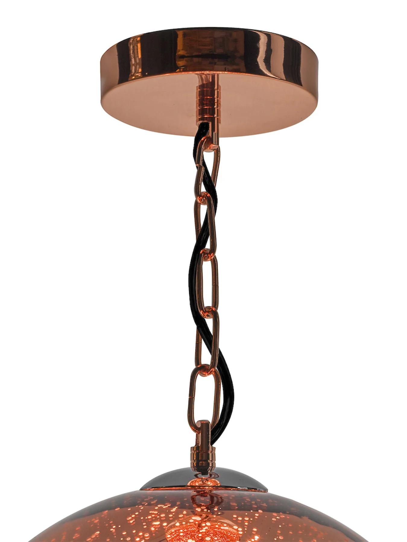 Speckle 1 Light Electro Plated Pendant - Image 3