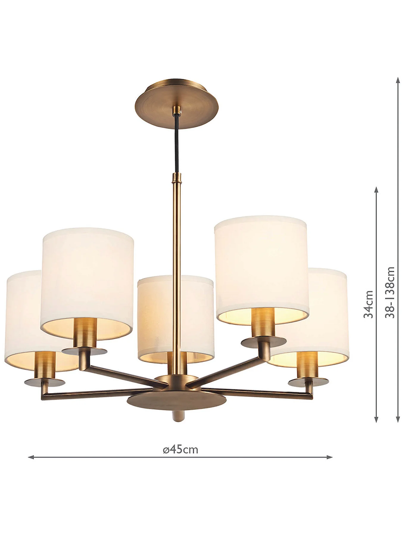 Tyler Dual Mount 5 Light Pendant - Base Only - Image 3
