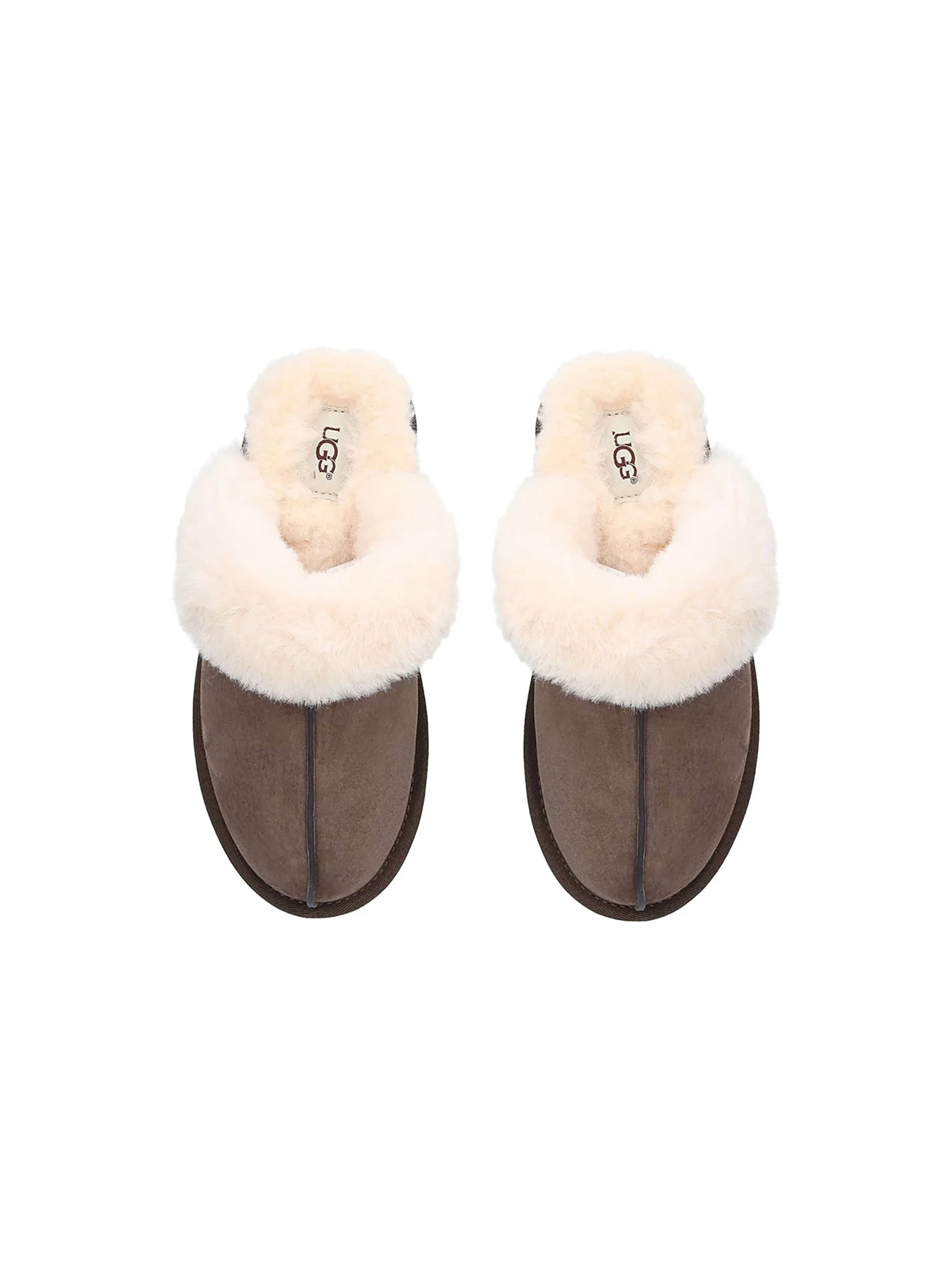 Women’s Scuffette II Shearling Slippers Dark Brown - Image 2