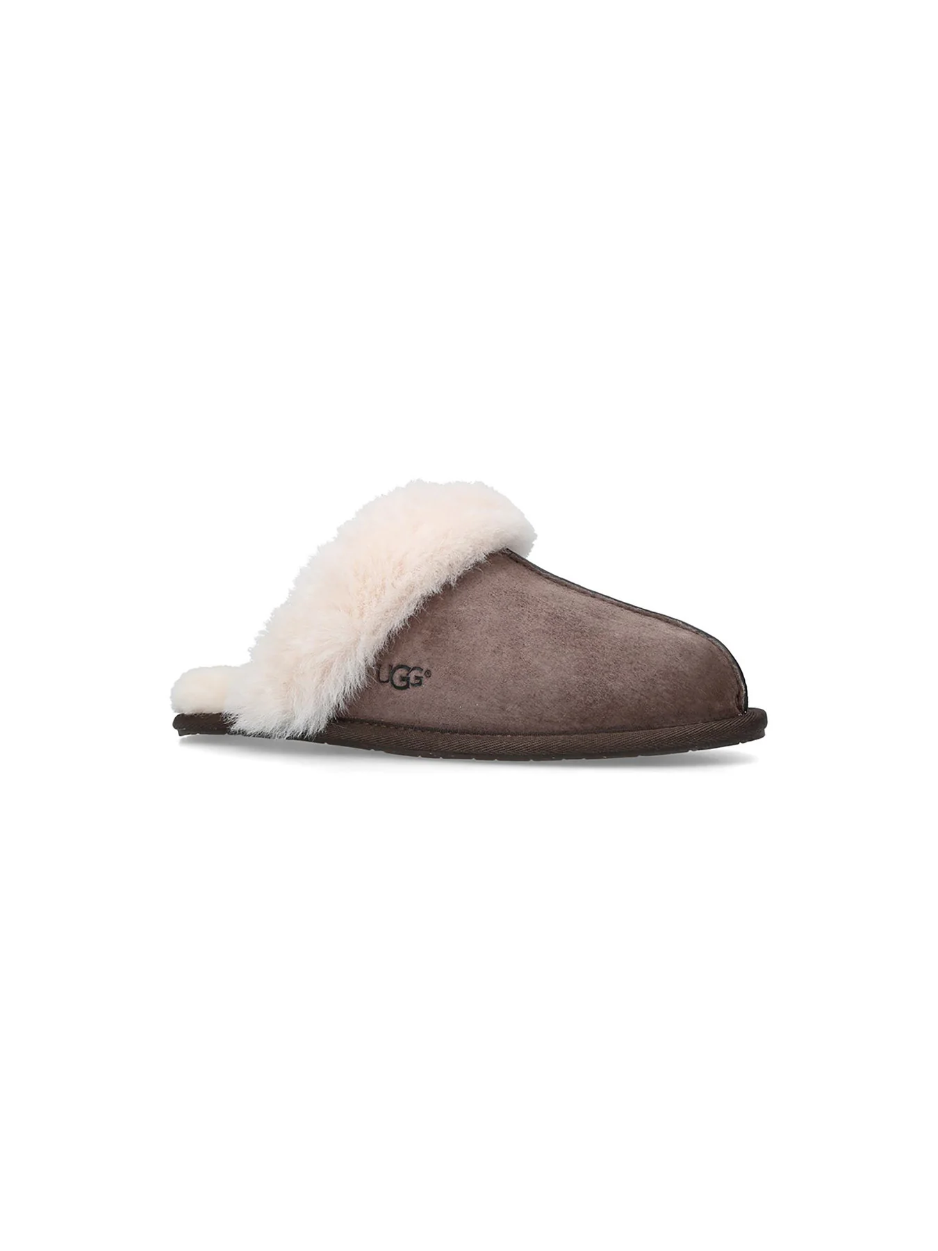 Women’s Scuffette II Shearling Slippers Dark Brown - Image 4