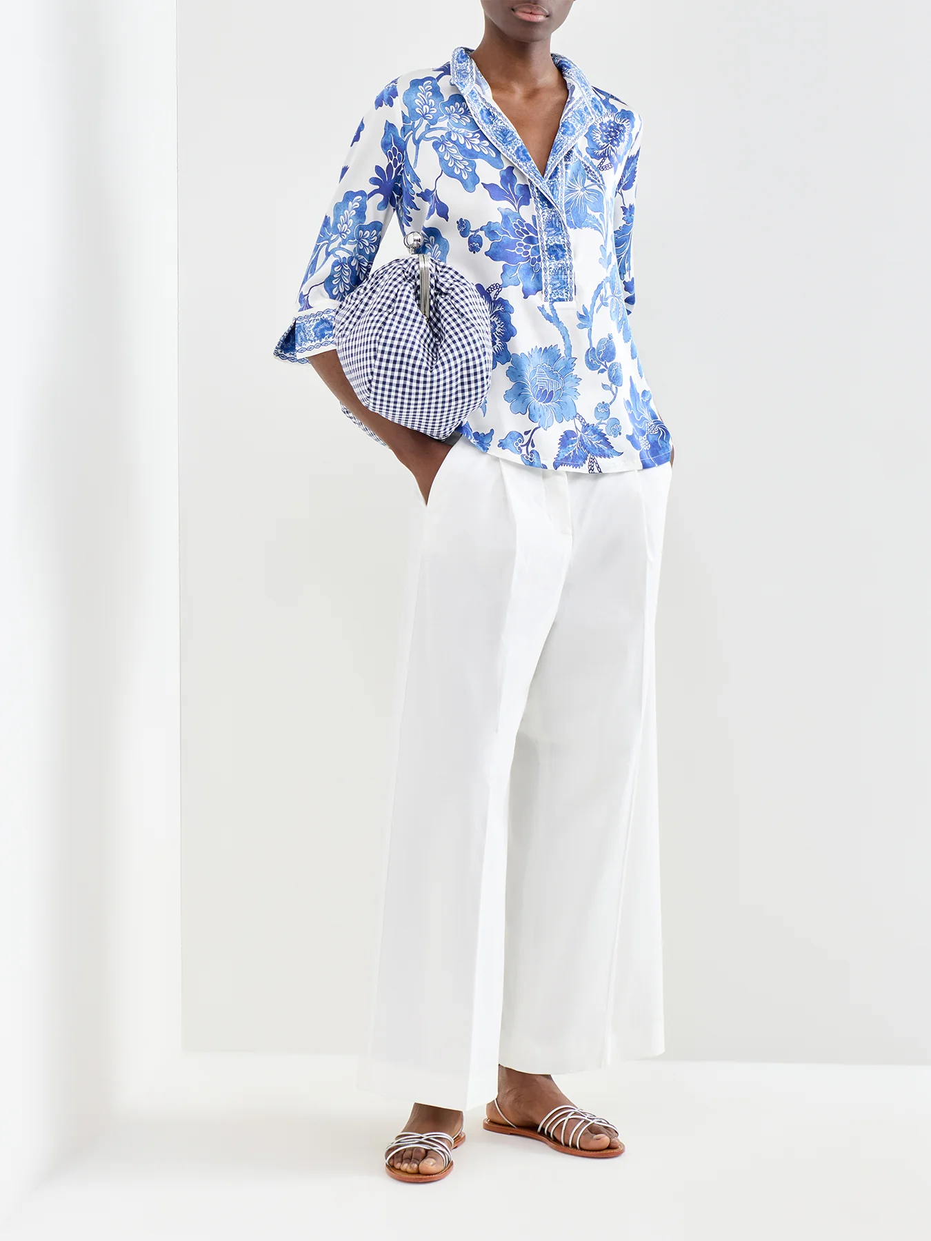 Danitta Silk Blouse Blue - Image 2