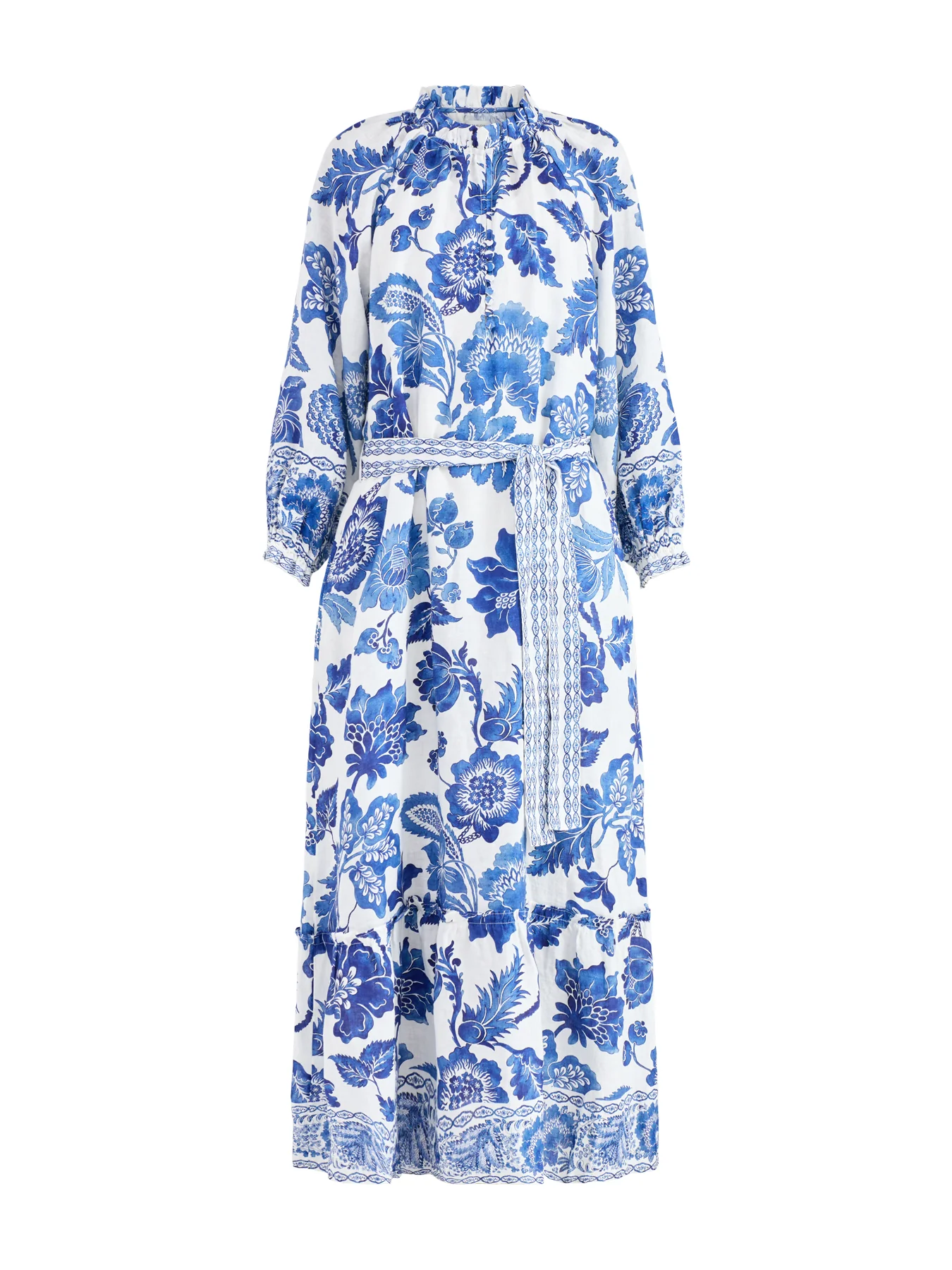 Idania Linen Shirt Dress Blue