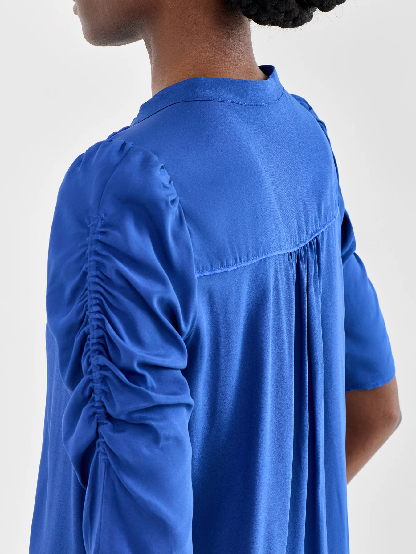 Rafaela Silk Blouse Navy - Image 3