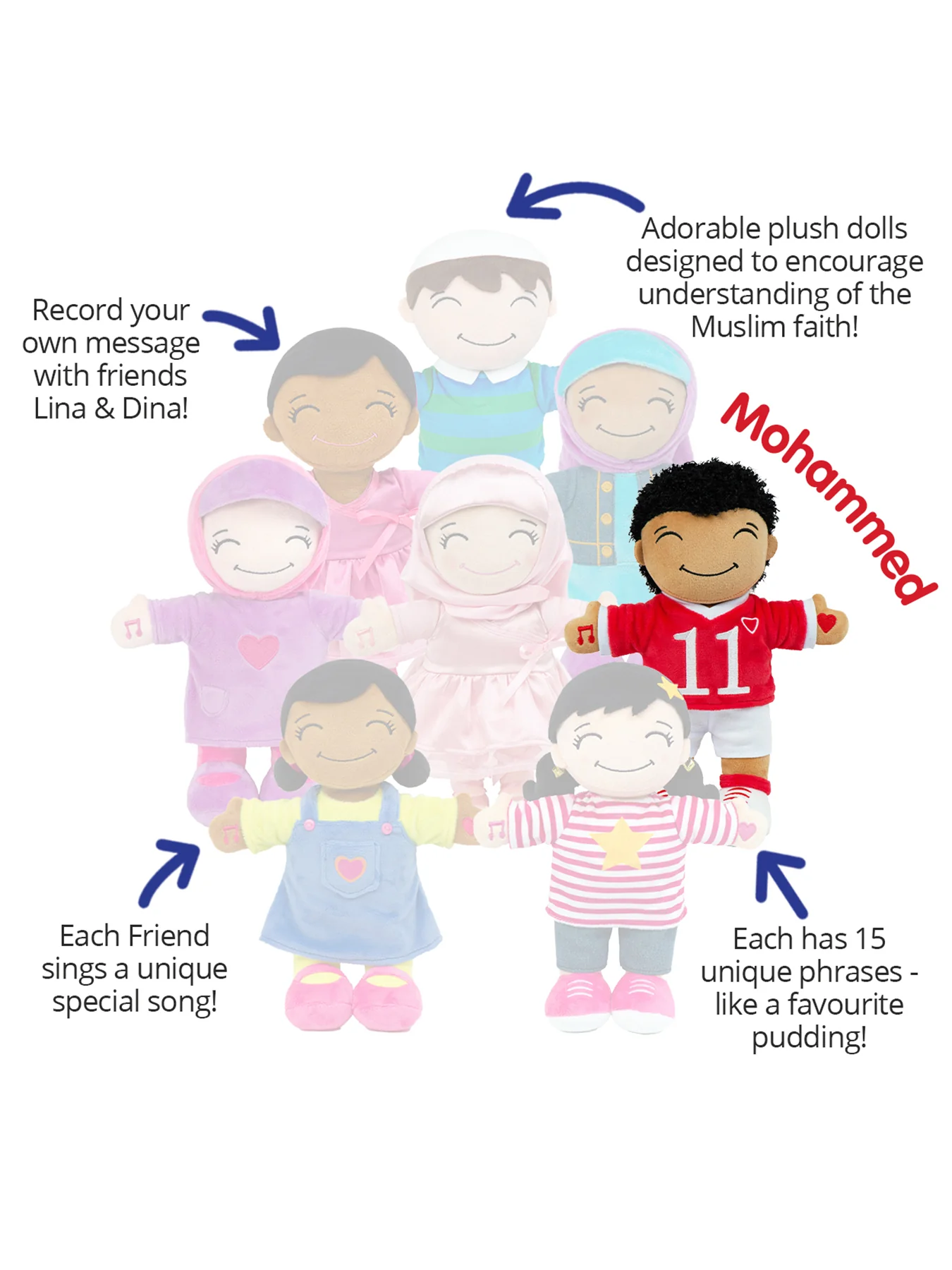 Talking Mohammed Soft Toy with Dual Language - Image 3
