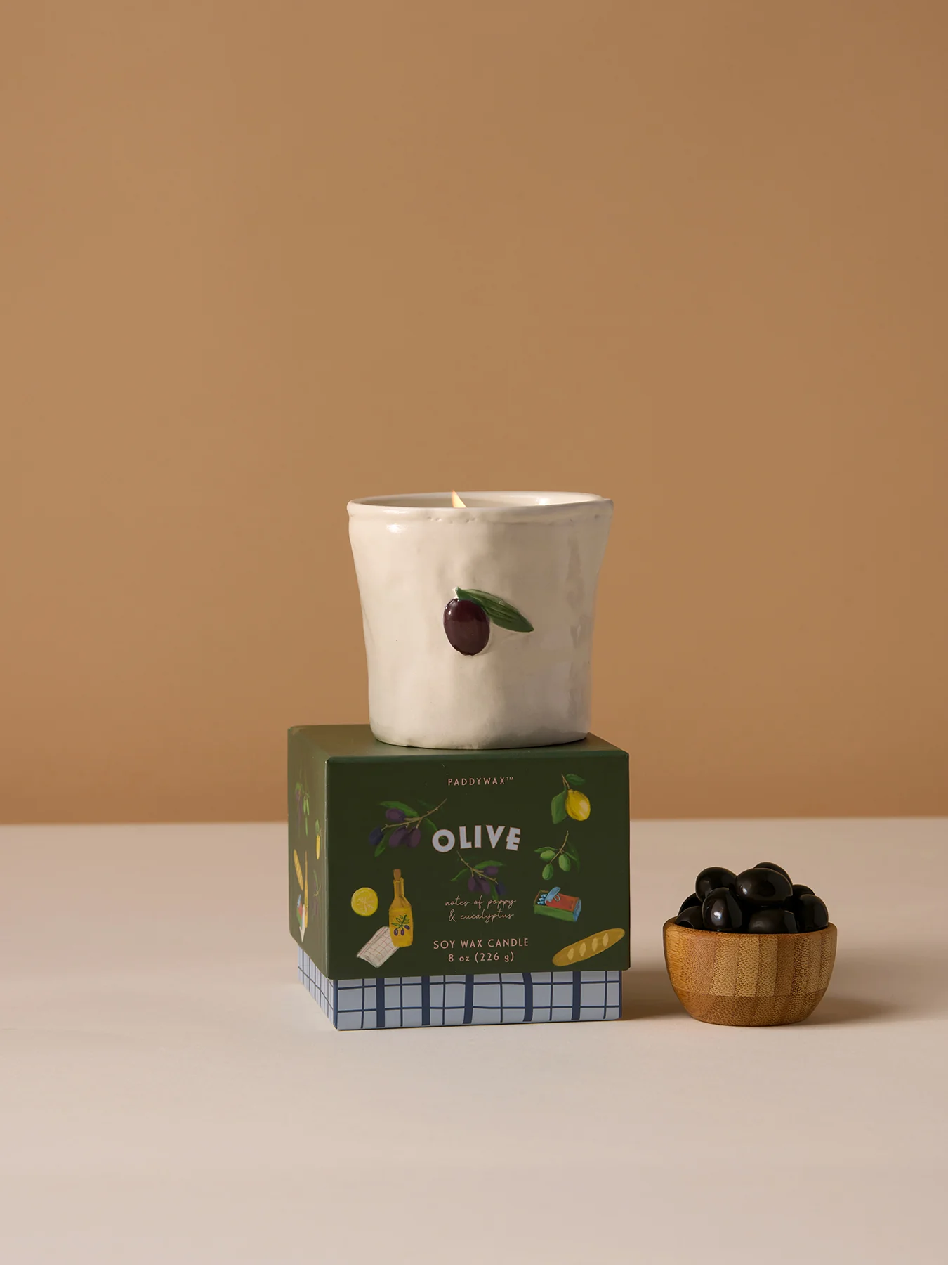 Olive Ceramic Candle Fig & Olive 226g - Image 3