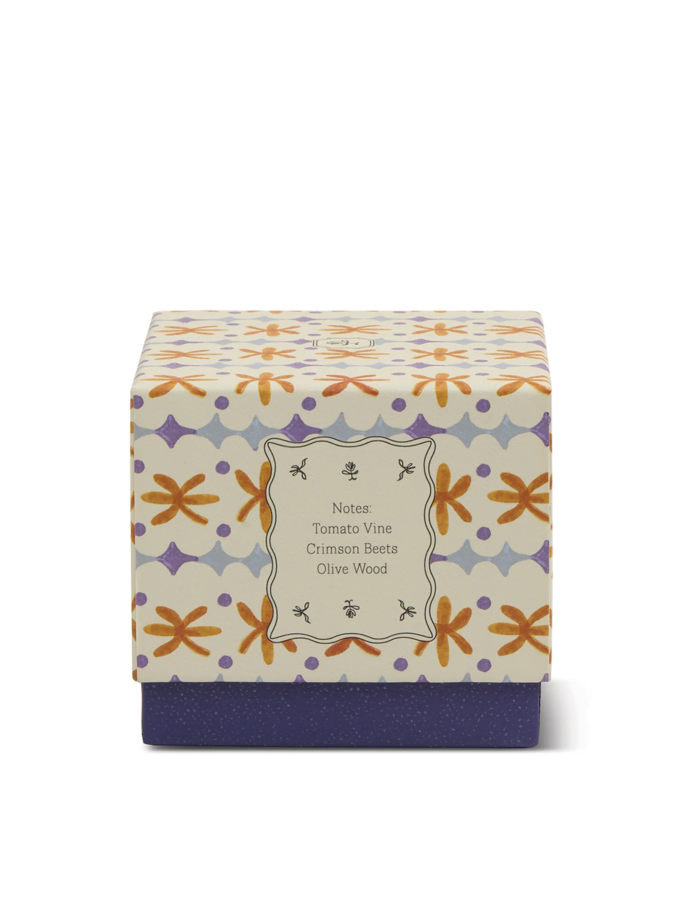 Orange & Blue Glass Candle Garden & Grove 155g - Image 2