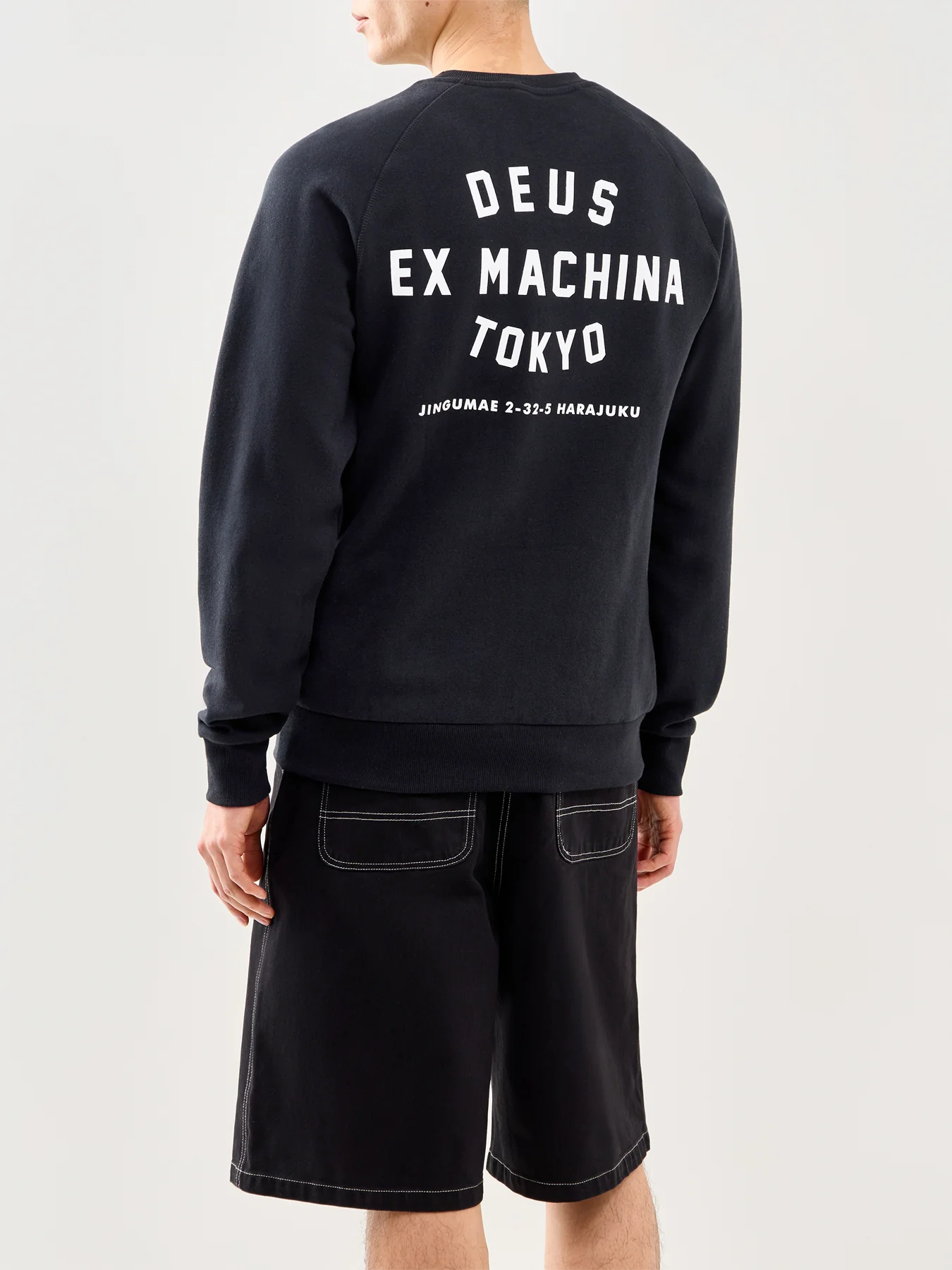 Graphic Crew Neck Sweatshirt Black - Image 5