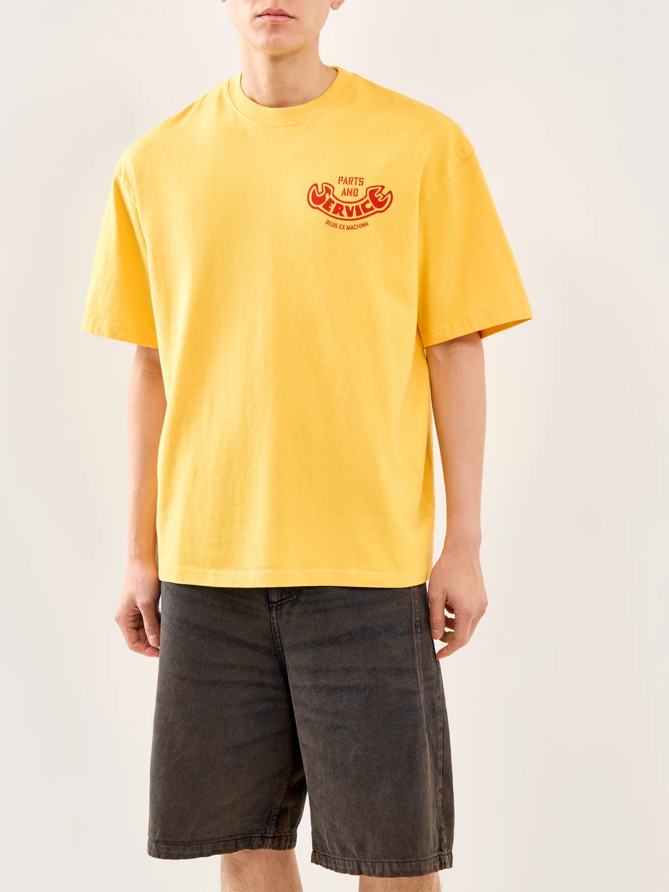 Graphic Recycled Cotton T-Shirt Yellow - Image 4