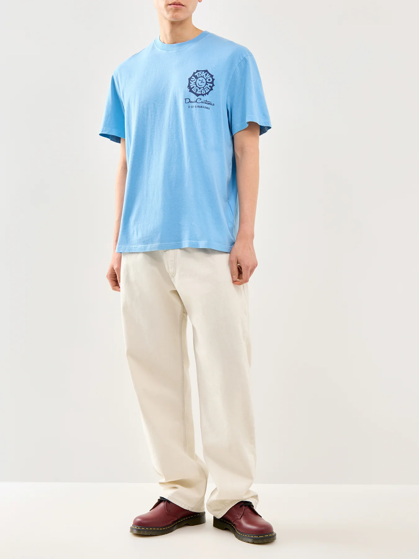 Graphic Recycled Cotton T-Shirt Blue - Image 2