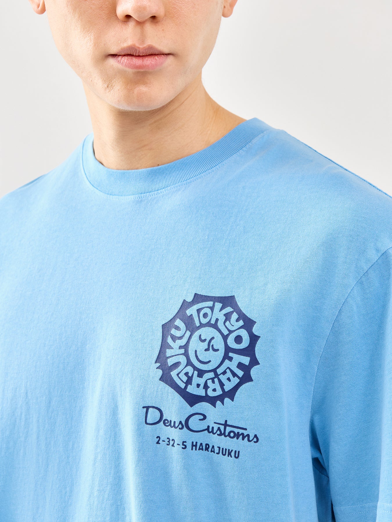 Graphic Recycled Cotton T-Shirt Blue - Image 3