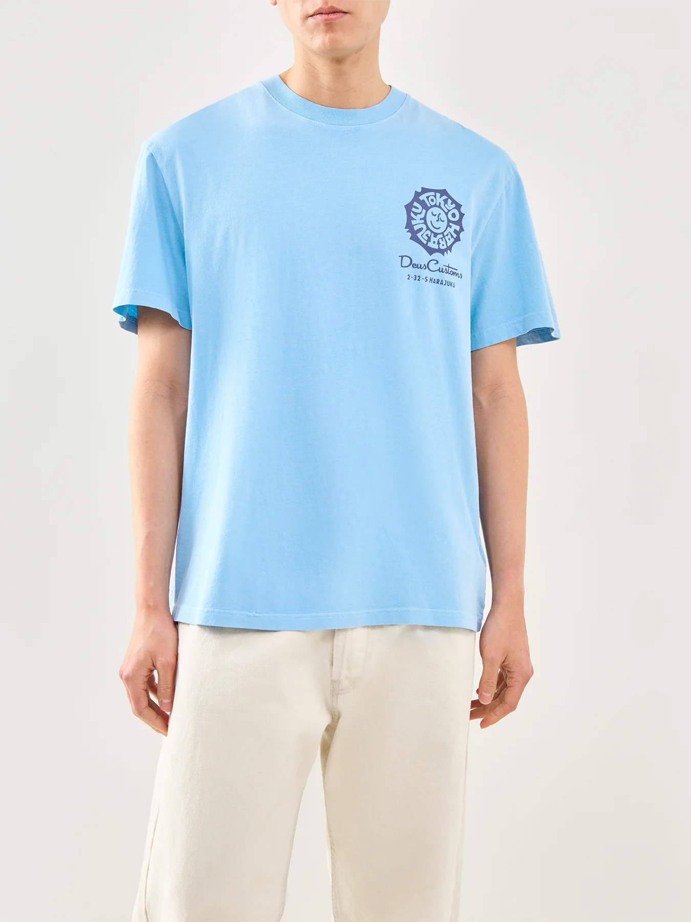Graphic Recycled Cotton T-Shirt Blue - Image 4