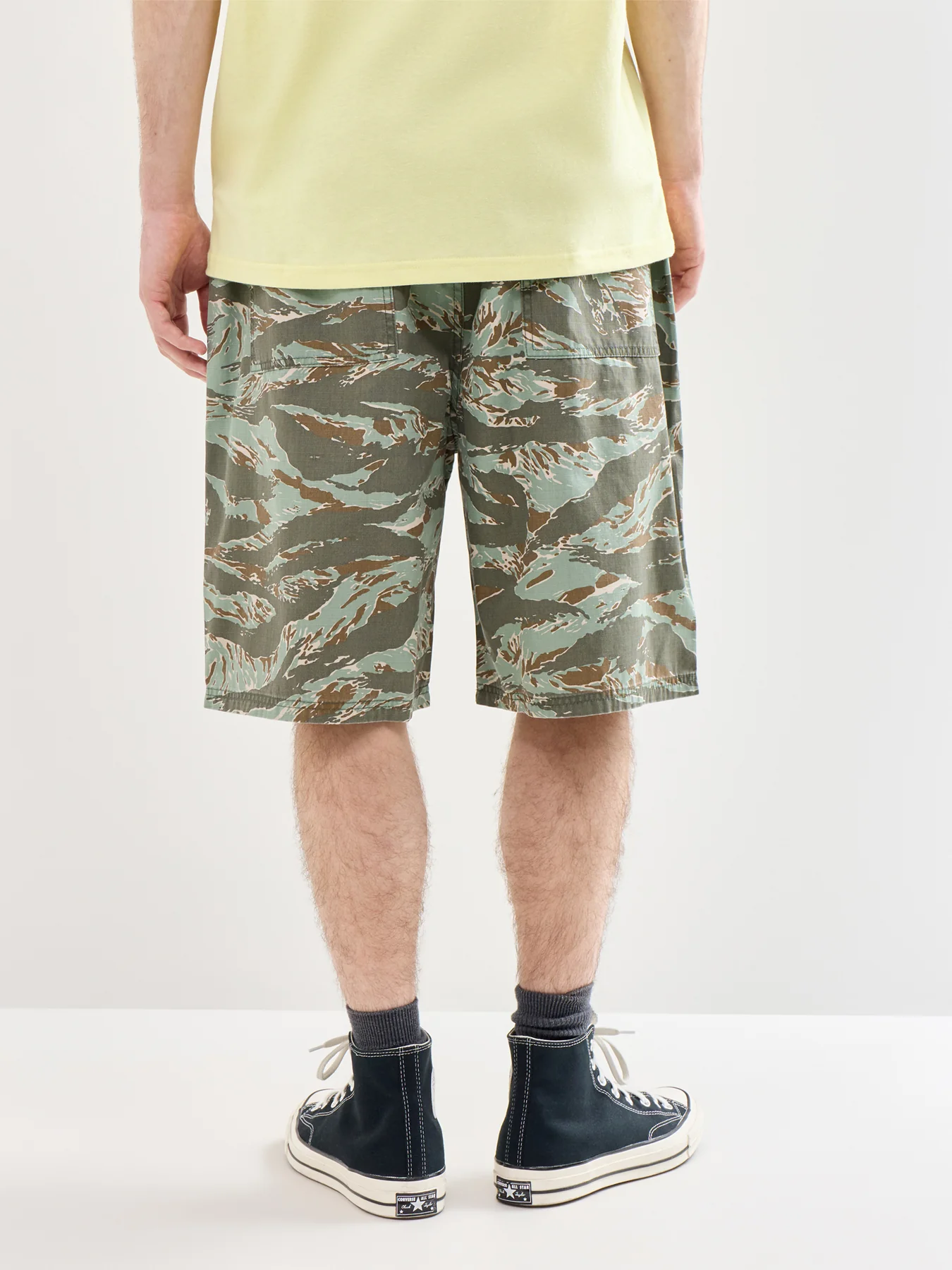 Cotton Casual Shorts Green - Image 5