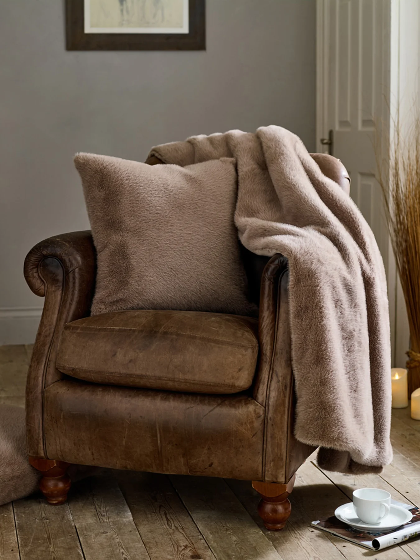 TLC Ashford Throw 130x180cm Fawn - Image 3