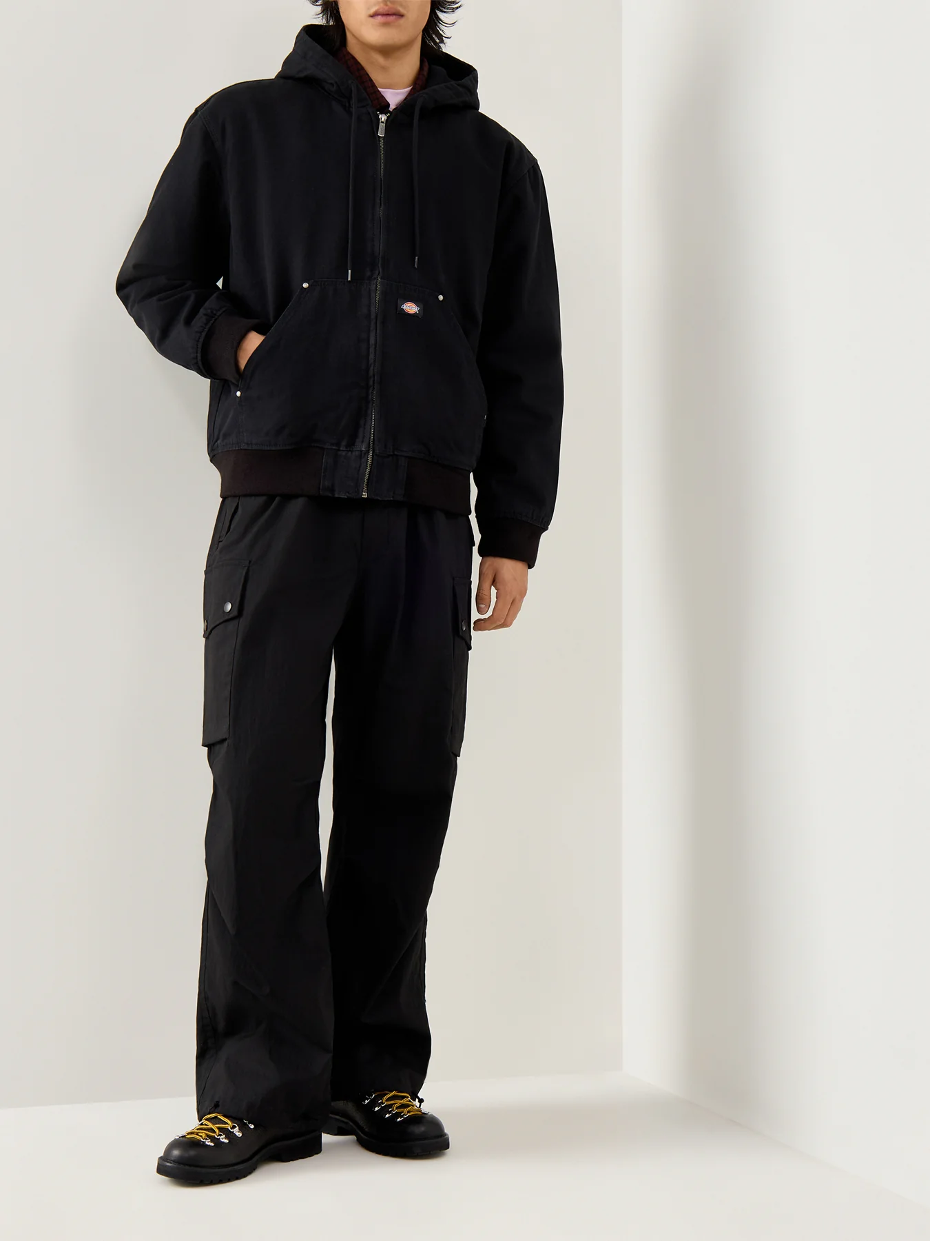 Hilham Hooded Canvas Jacket Black - Image 2