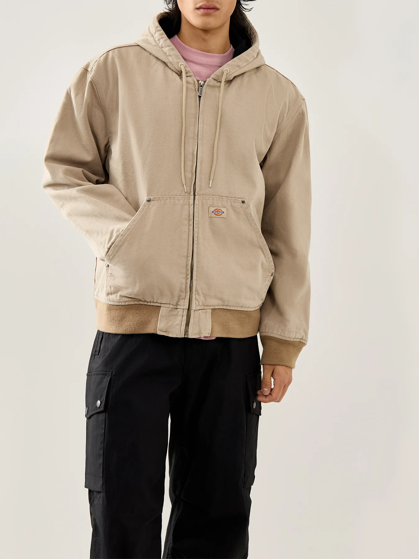 Hilham Hooded Canvas Jacket Sand - Image 4
